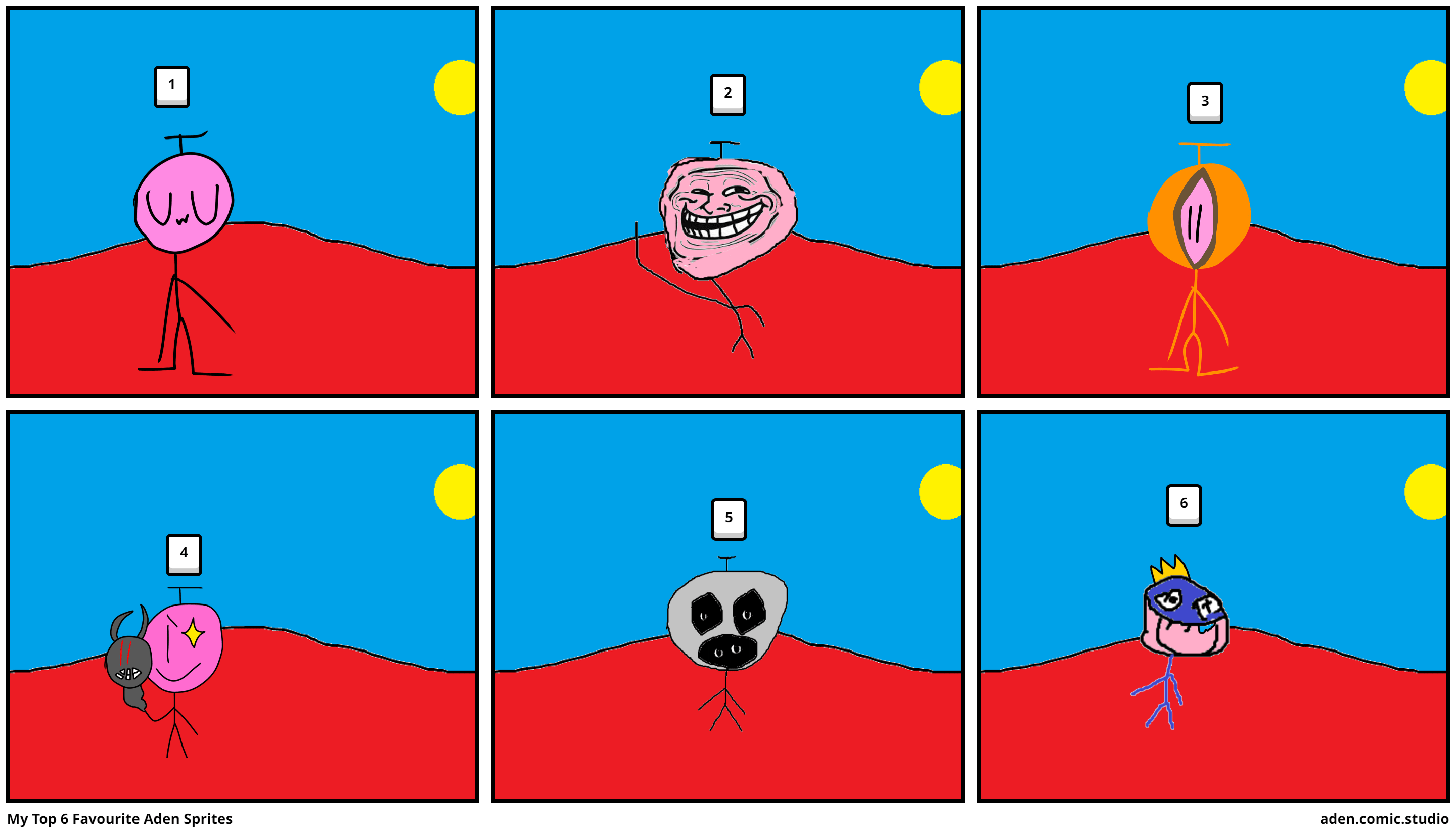 My Top 6 Favourite Aden Sprites Comic Studio