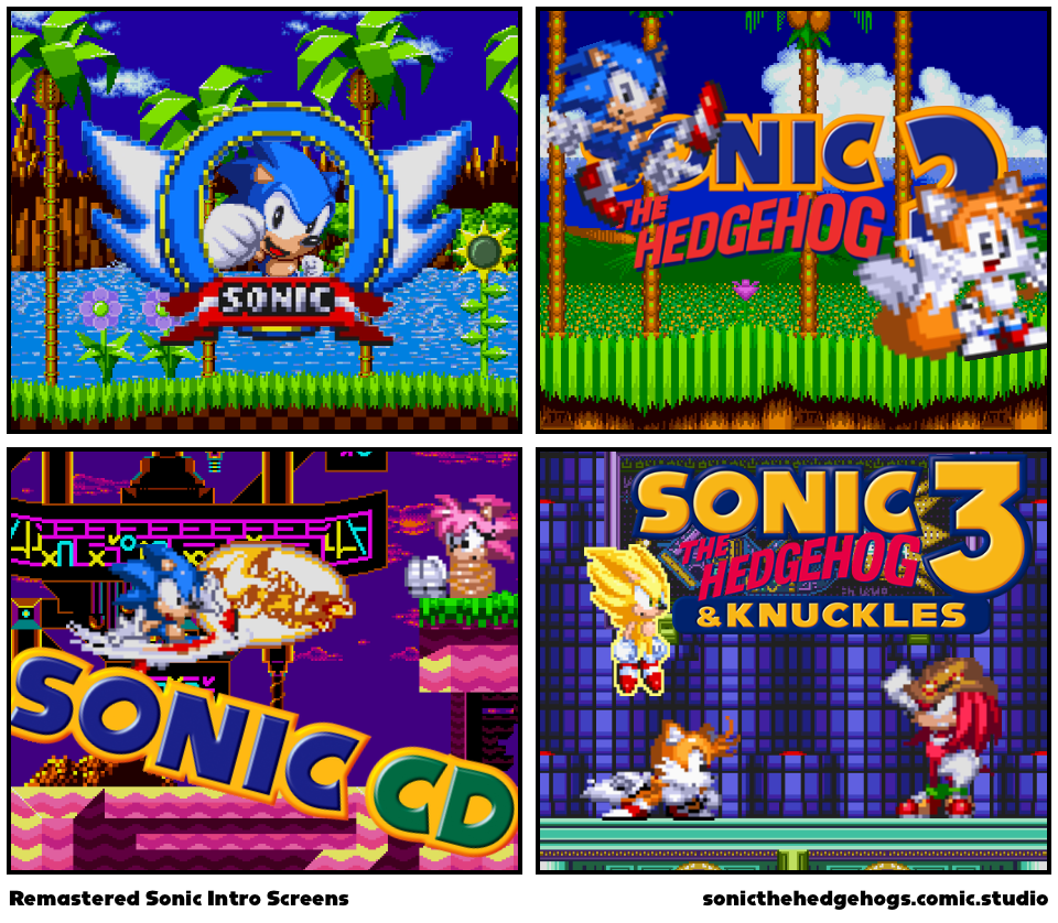 Remastered Sonic Intro Screens Comic Studio