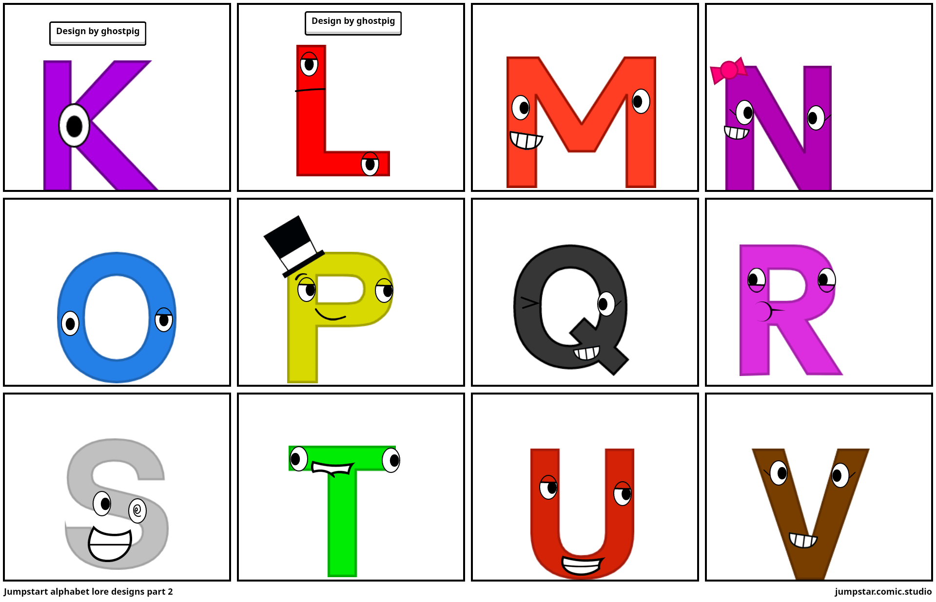 Jumpstart alphabet lore designs part 2 Comic Studio