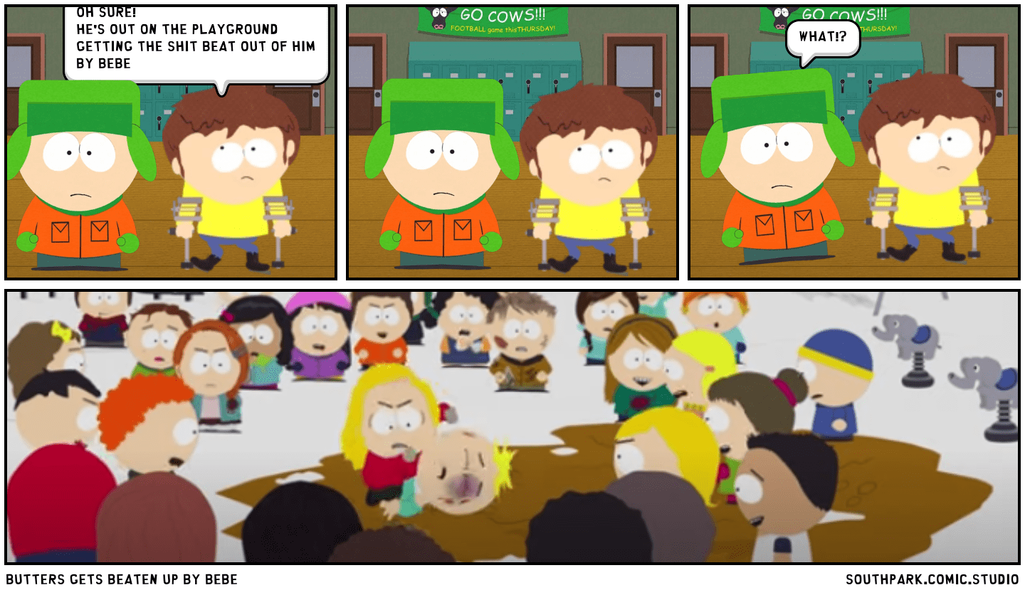 Butters gets beaten up by bebe Comic Studio