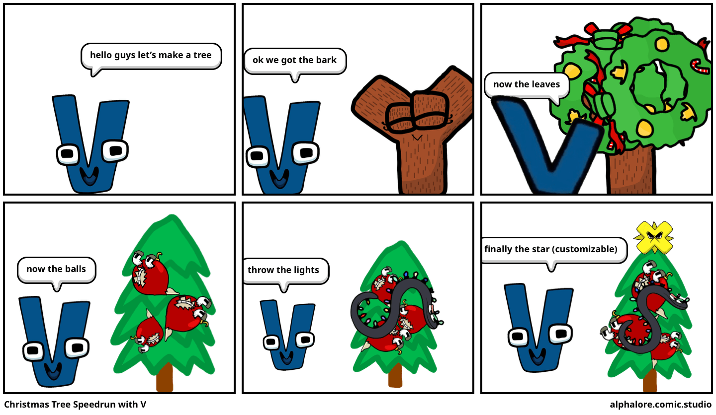 Christmas Tree Speedrun with V Comic Studio