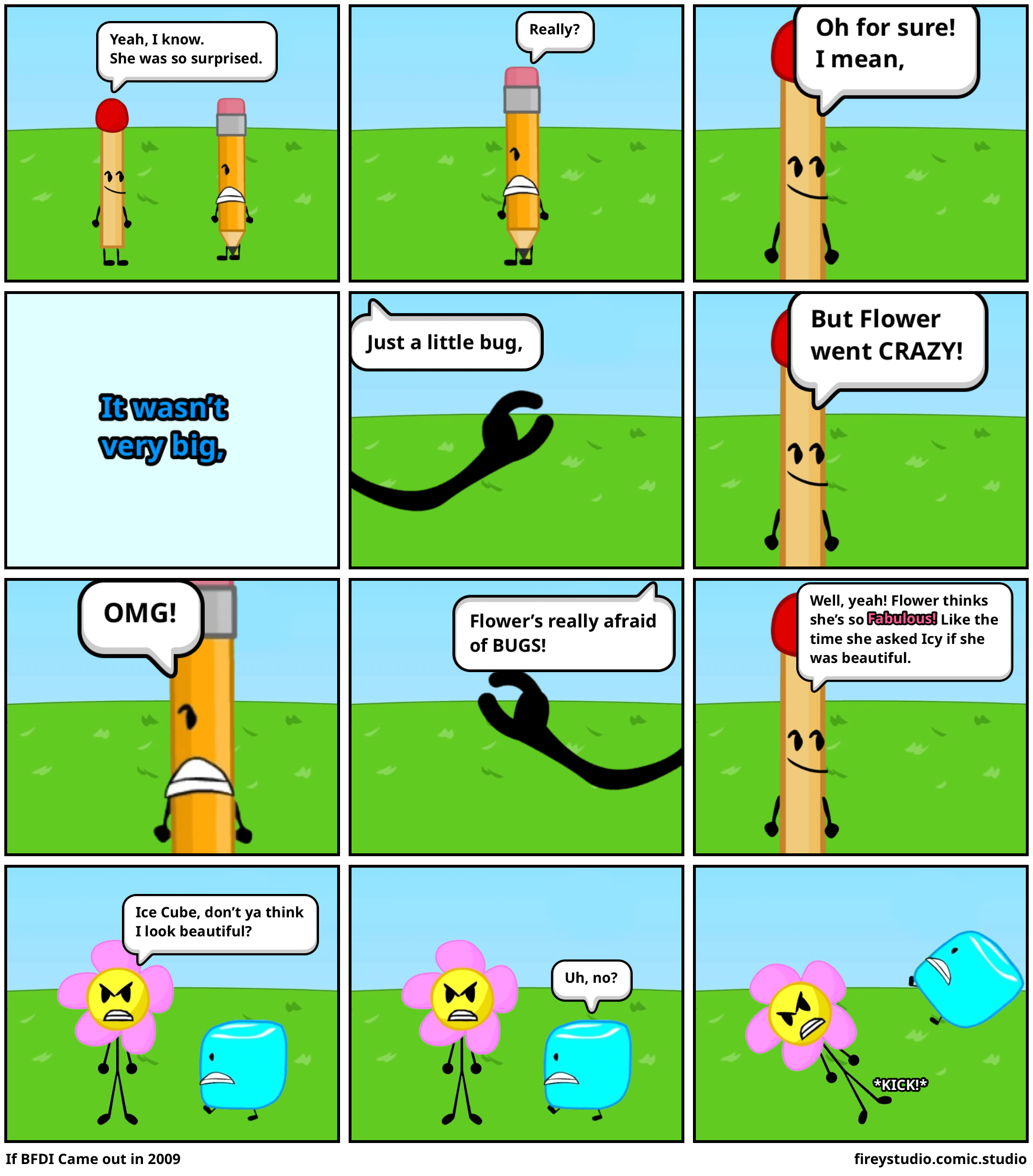 If BFDI Came out in 2009 Comic Studio