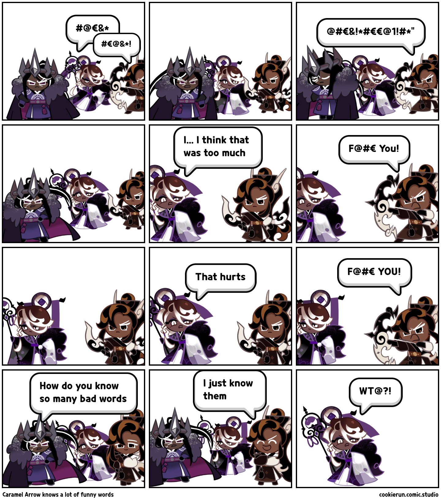 Caramel Arrow knows a lot of funny words Comic Studio