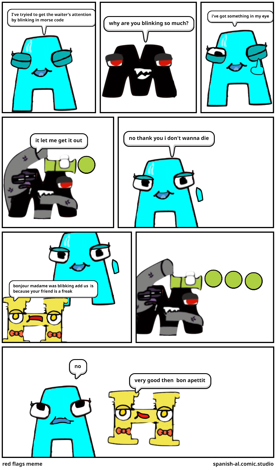 red flags meme Comic Studio