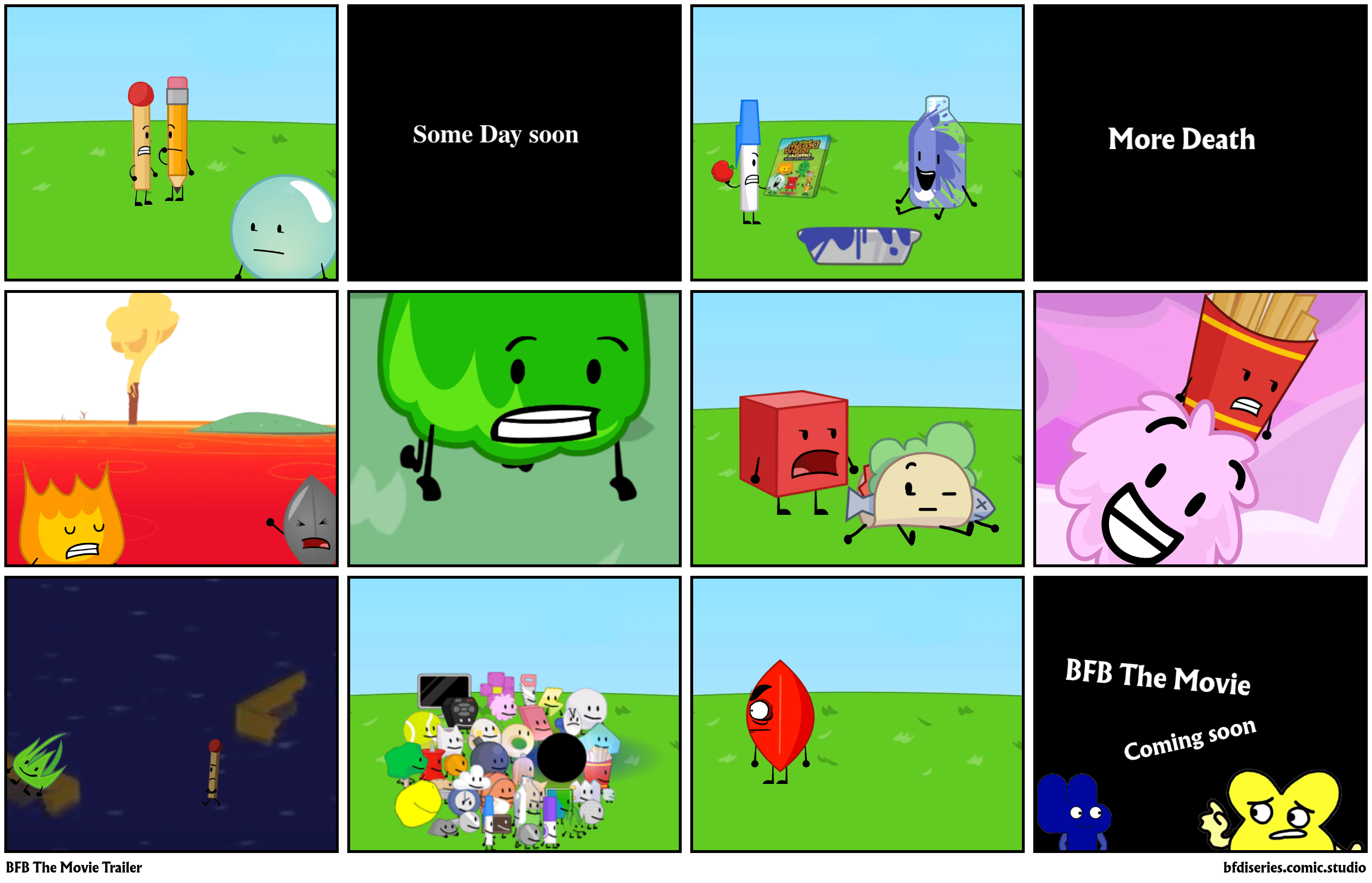 BFB The Movie Trailer Comic Studio