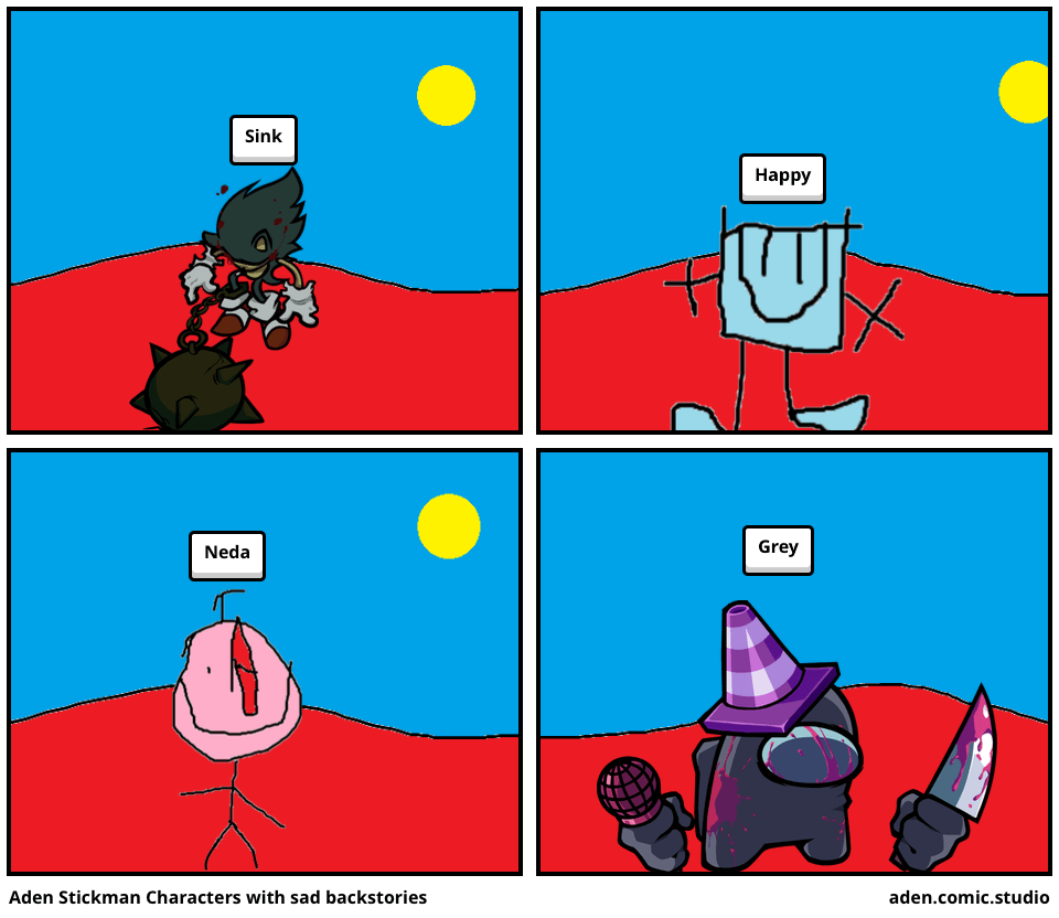 Aden Stickman Characters with sad backstories Comic Studio