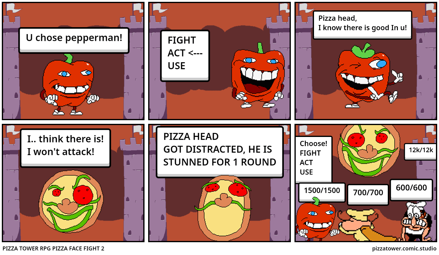 PIZZA TOWER RPG PIZZA FACE FIGHT 2 Comic Studio