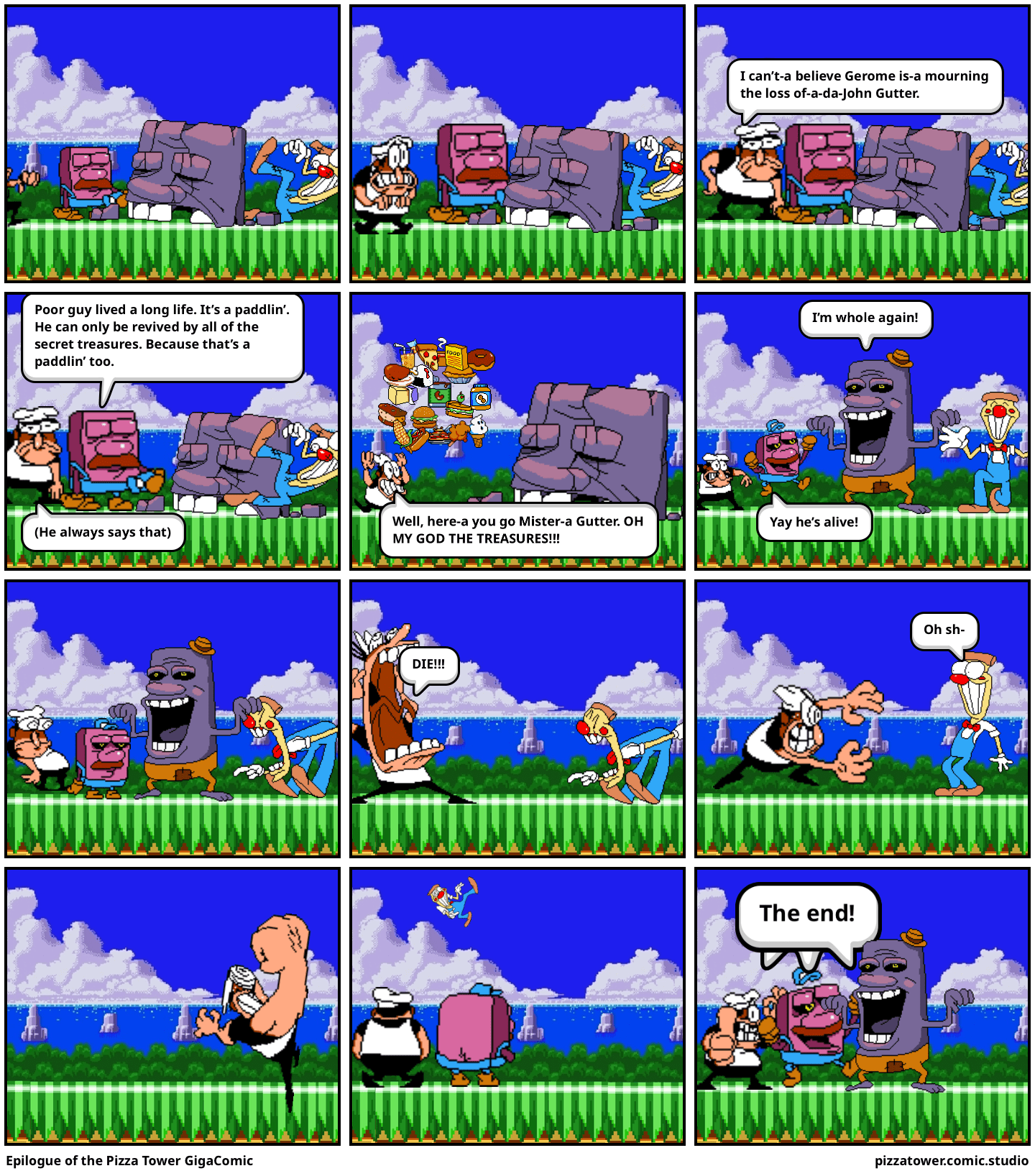 Epilogue of the Pizza Tower Comic Studio