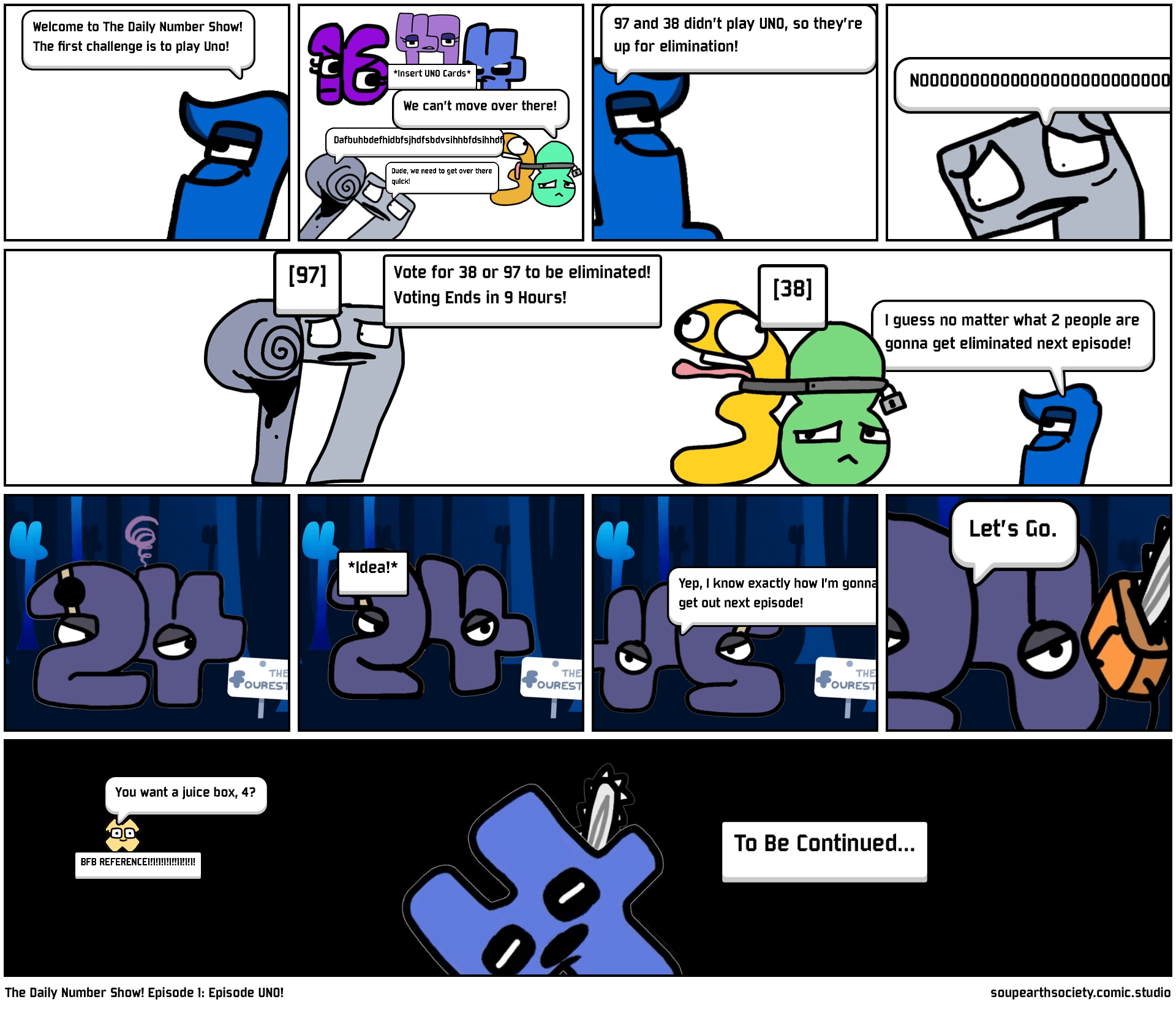 The Daily Number Show! Episode 1 Episode UNO! Comic Studio