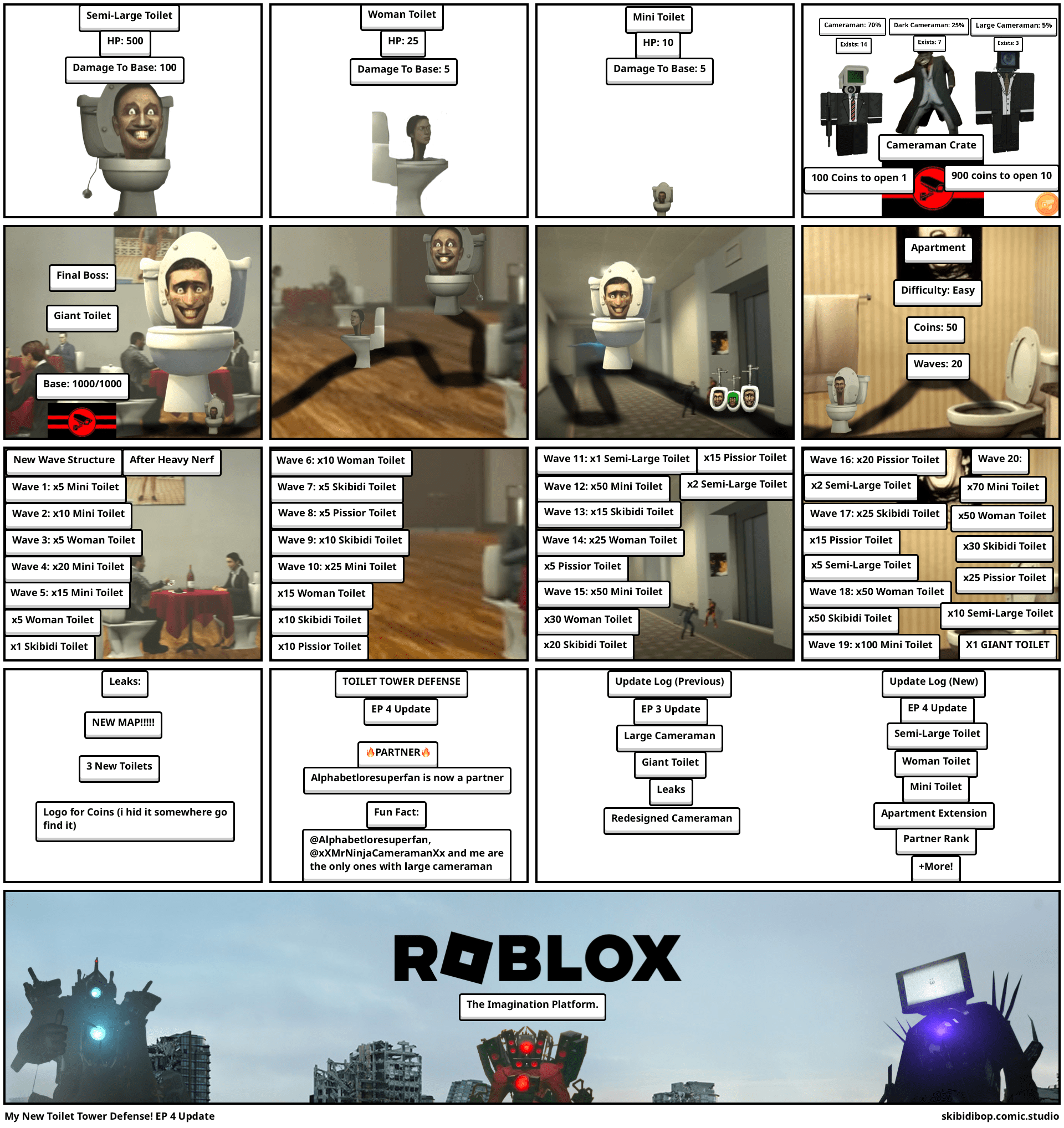 My New Toilet Tower Defense! EP 4 Update Comic Studio