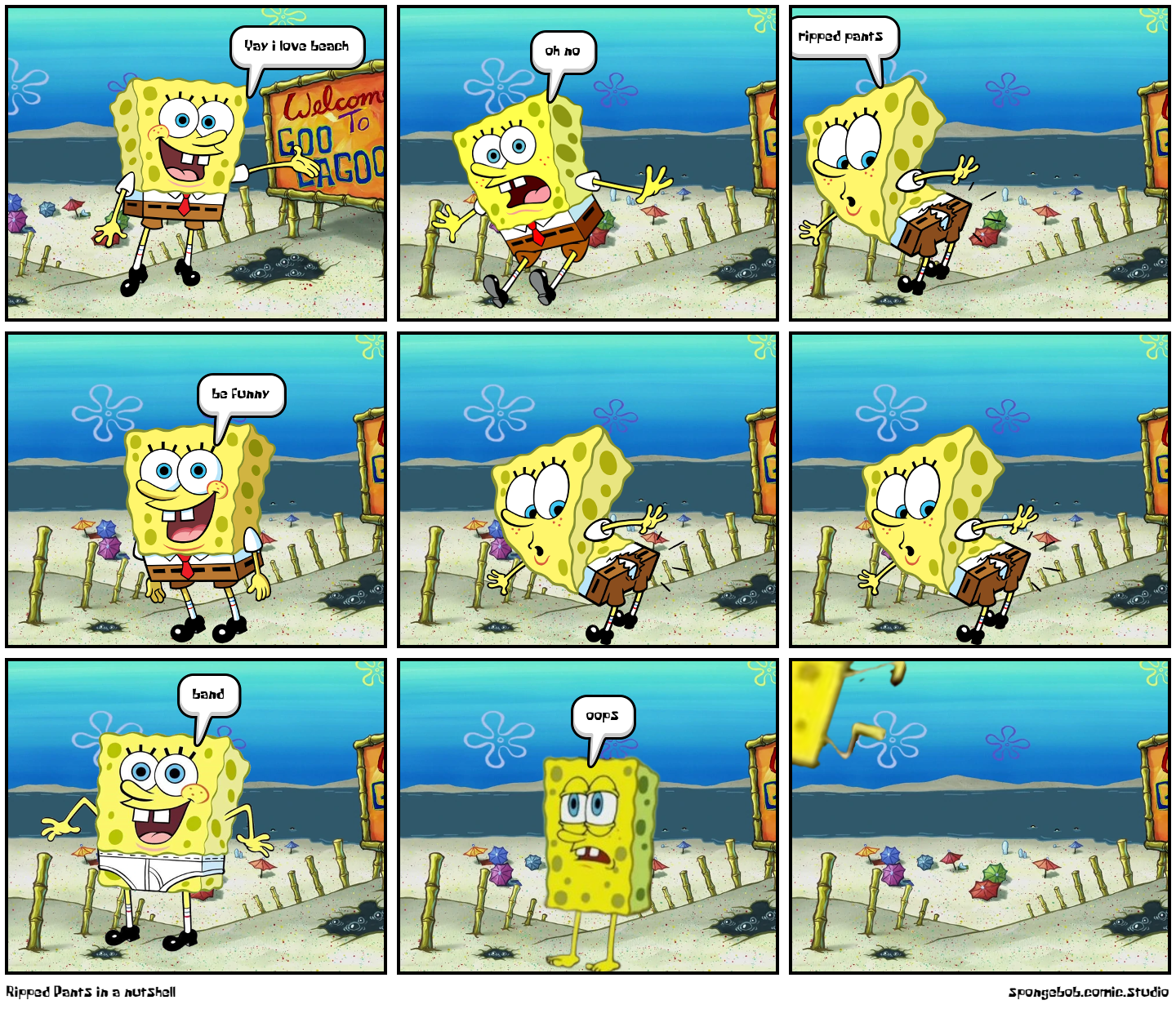 Spongebob Squarepants Ripped Pants