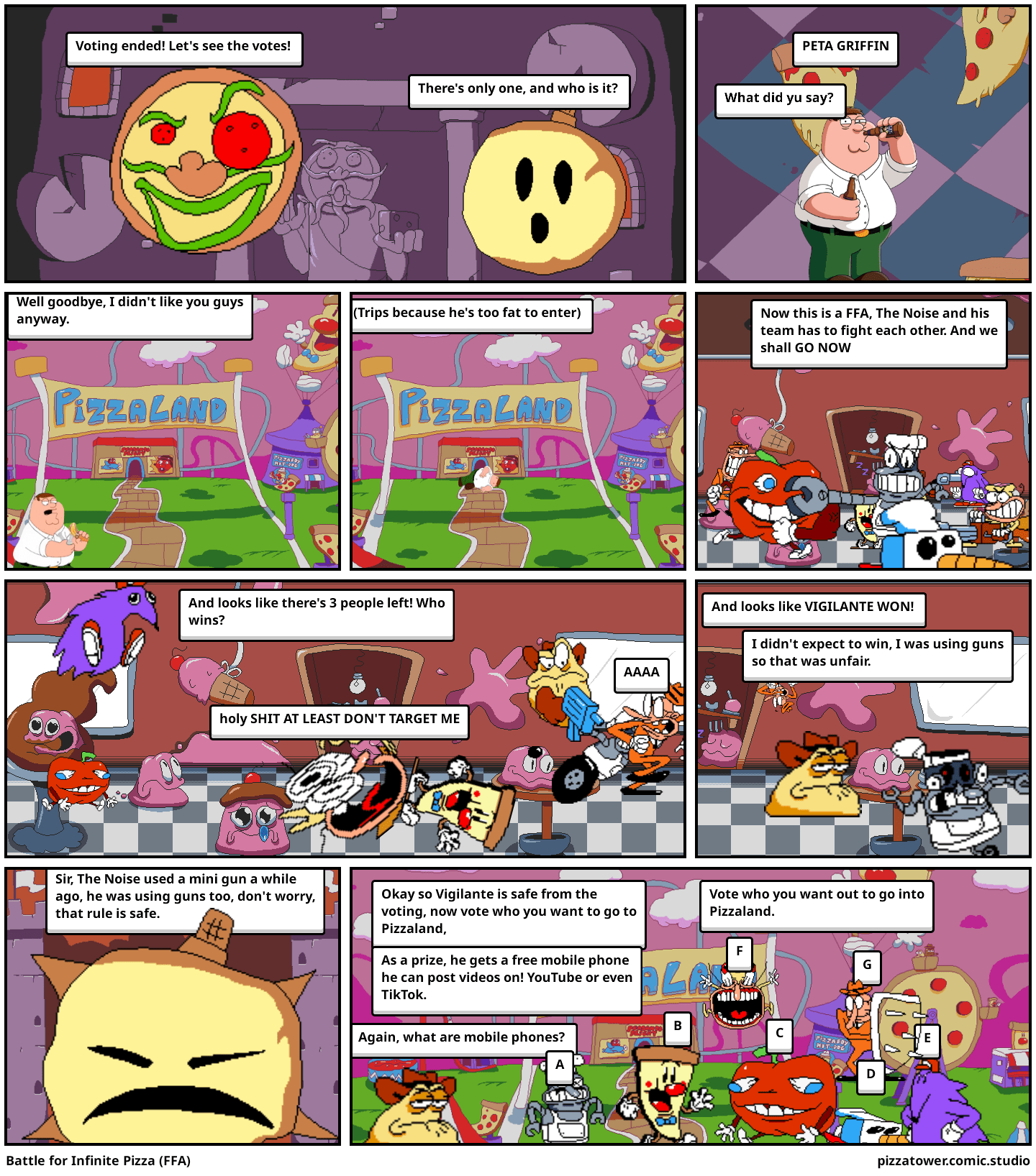 Battle for Infinite Pizza (FFA) Comic Studio