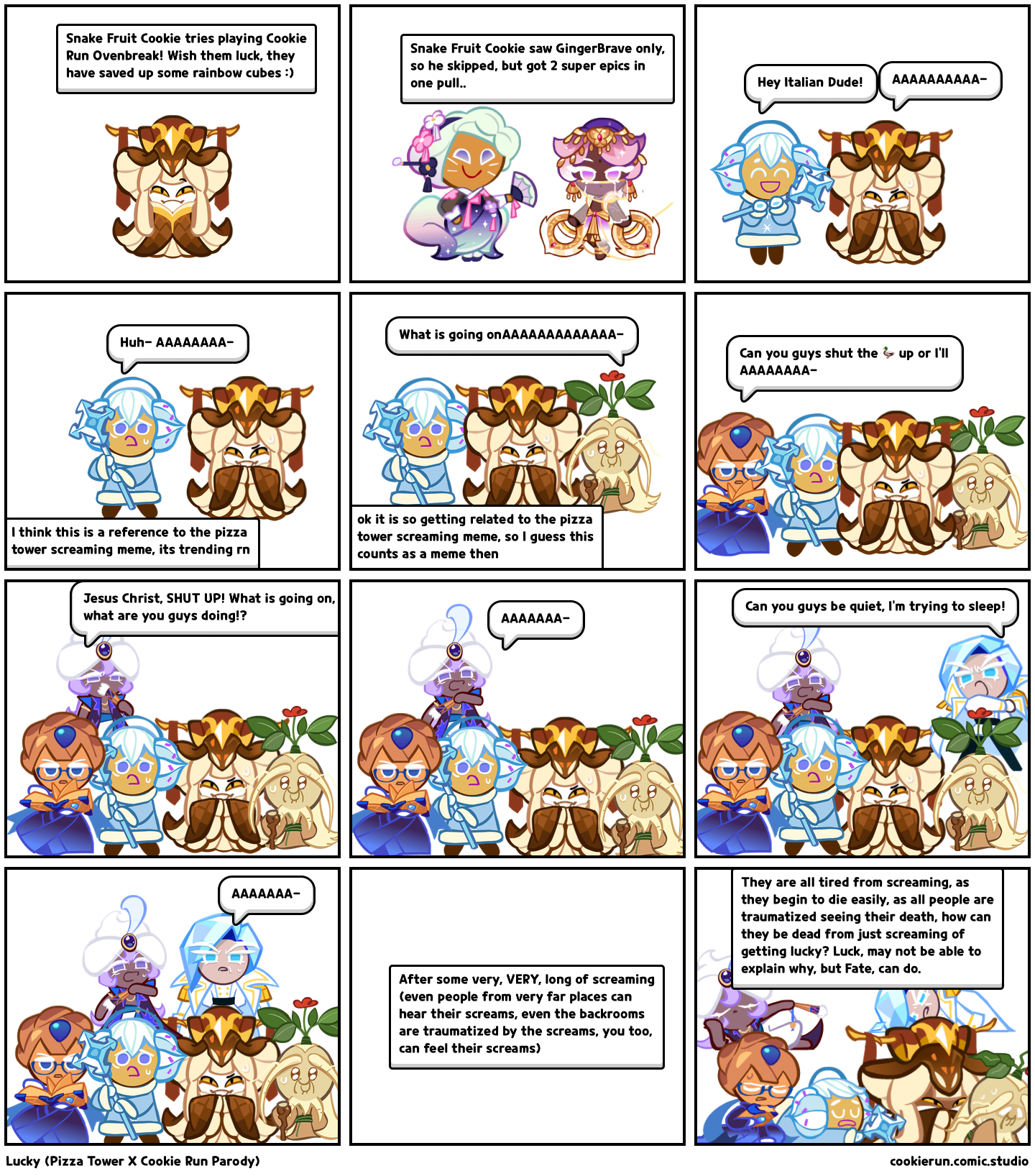 Lucky (Pizza Tower X Cookie Run Parody) Comic Studio