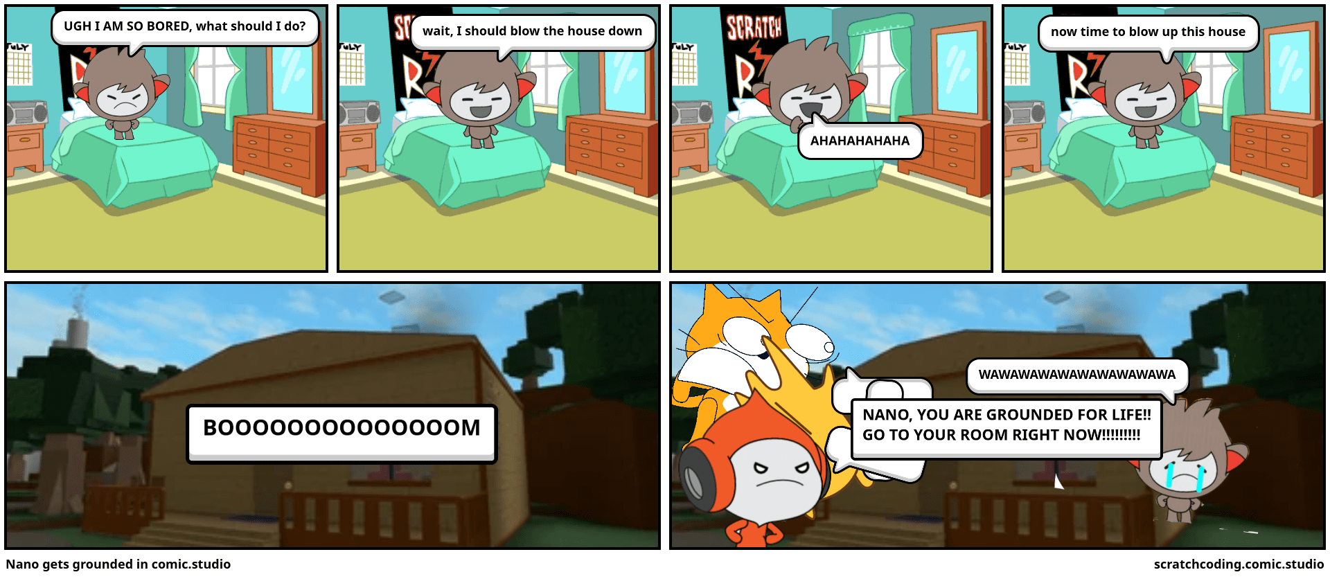 Nano gets grounded in comic.studio Comic Studio