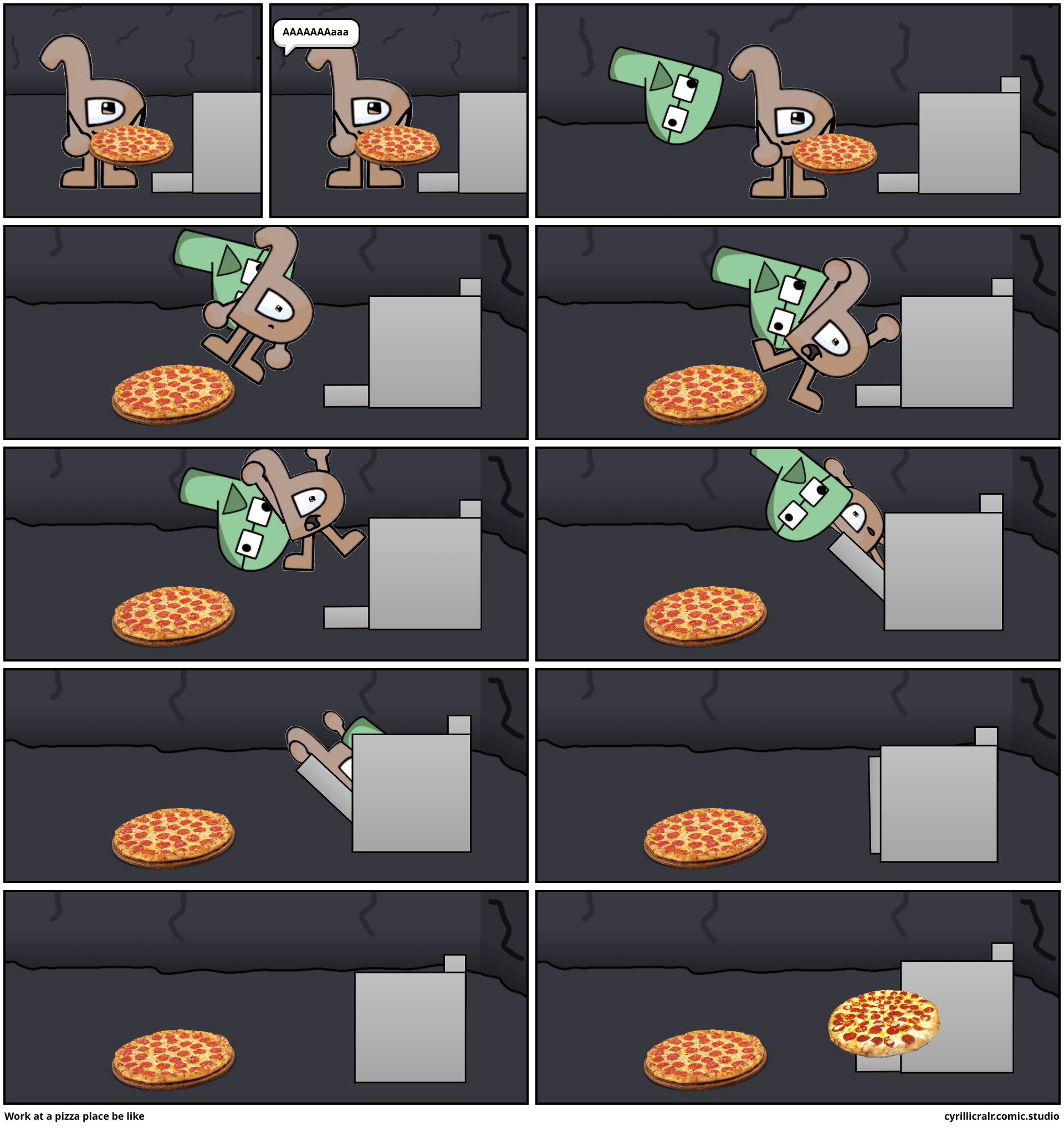 Work at a pizza place be like Comic Studio
