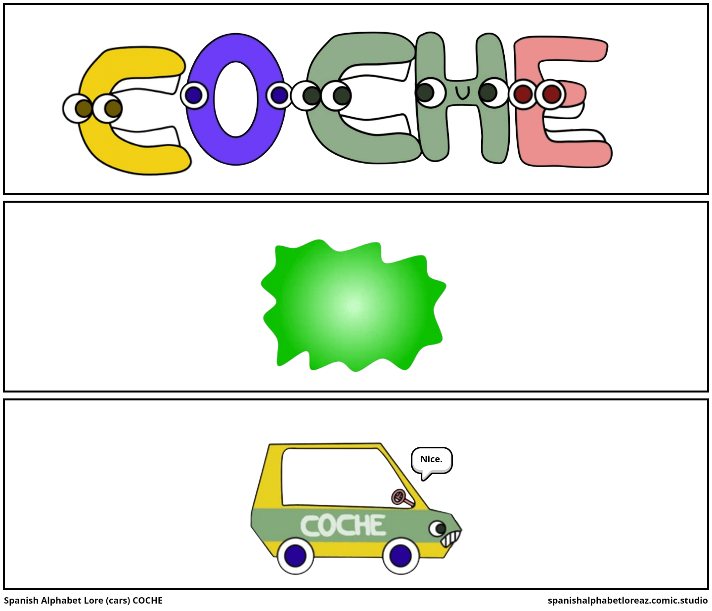 Spanish Alphabet Lore (cars) COCHE Comic Studio