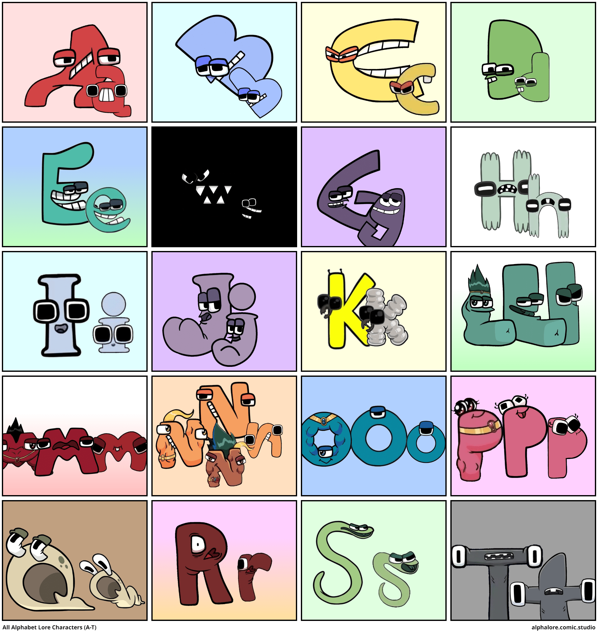 All Alphabet Lore Characters (AT) Comic Studio