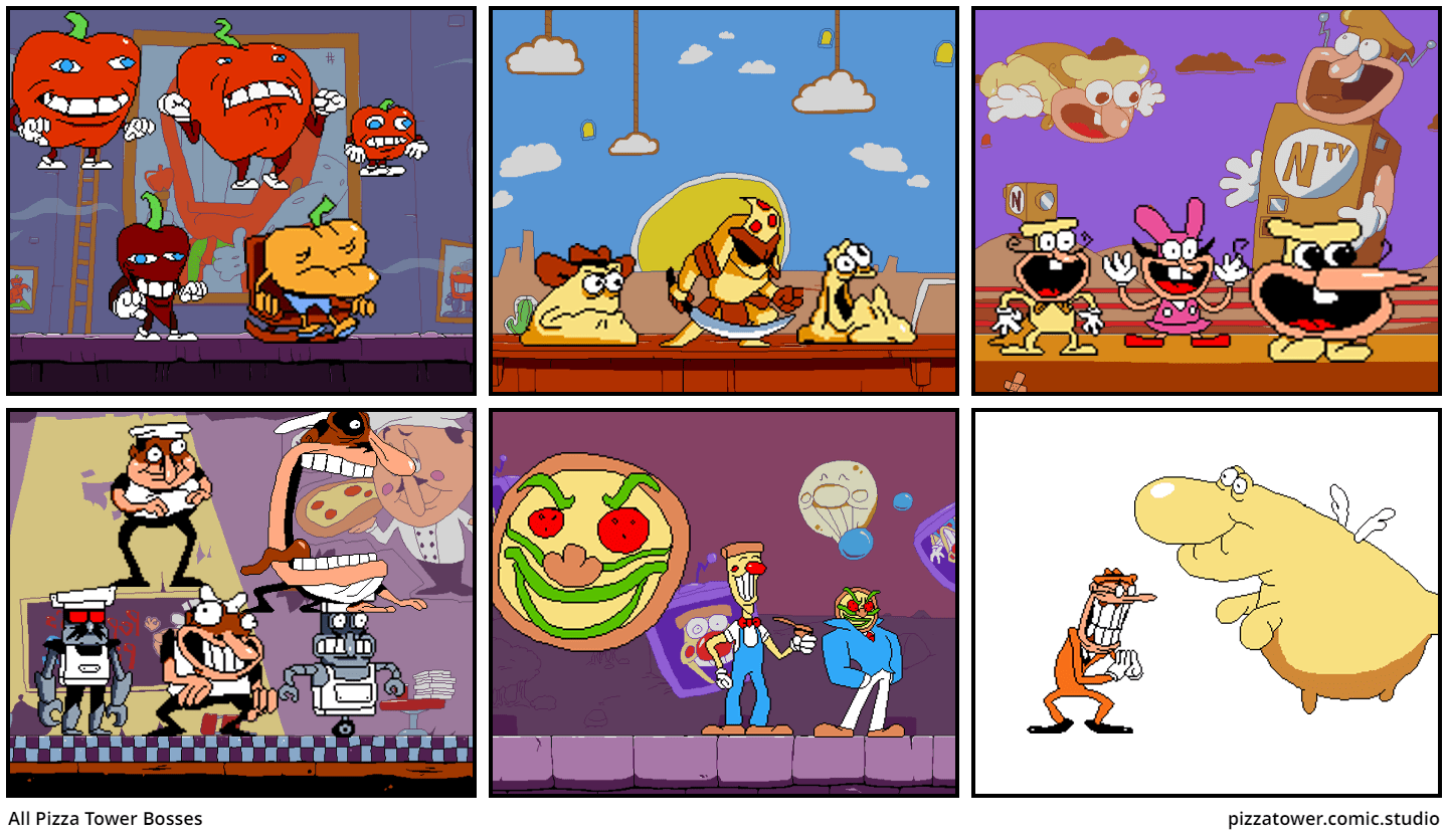All Pizza Tower Bosses Comic Studio