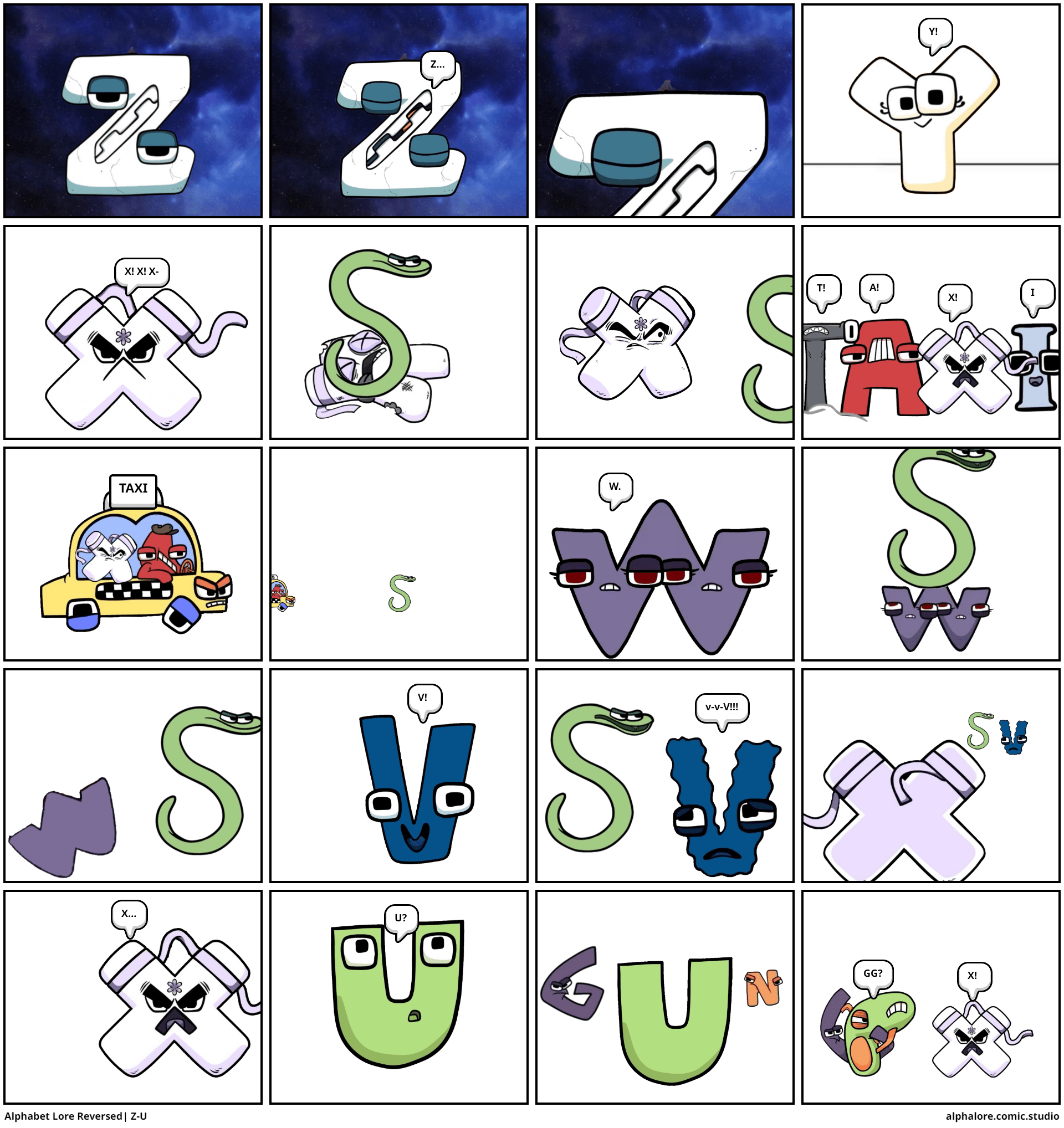 Alphabet Lore Reversed ZU Comic Studio