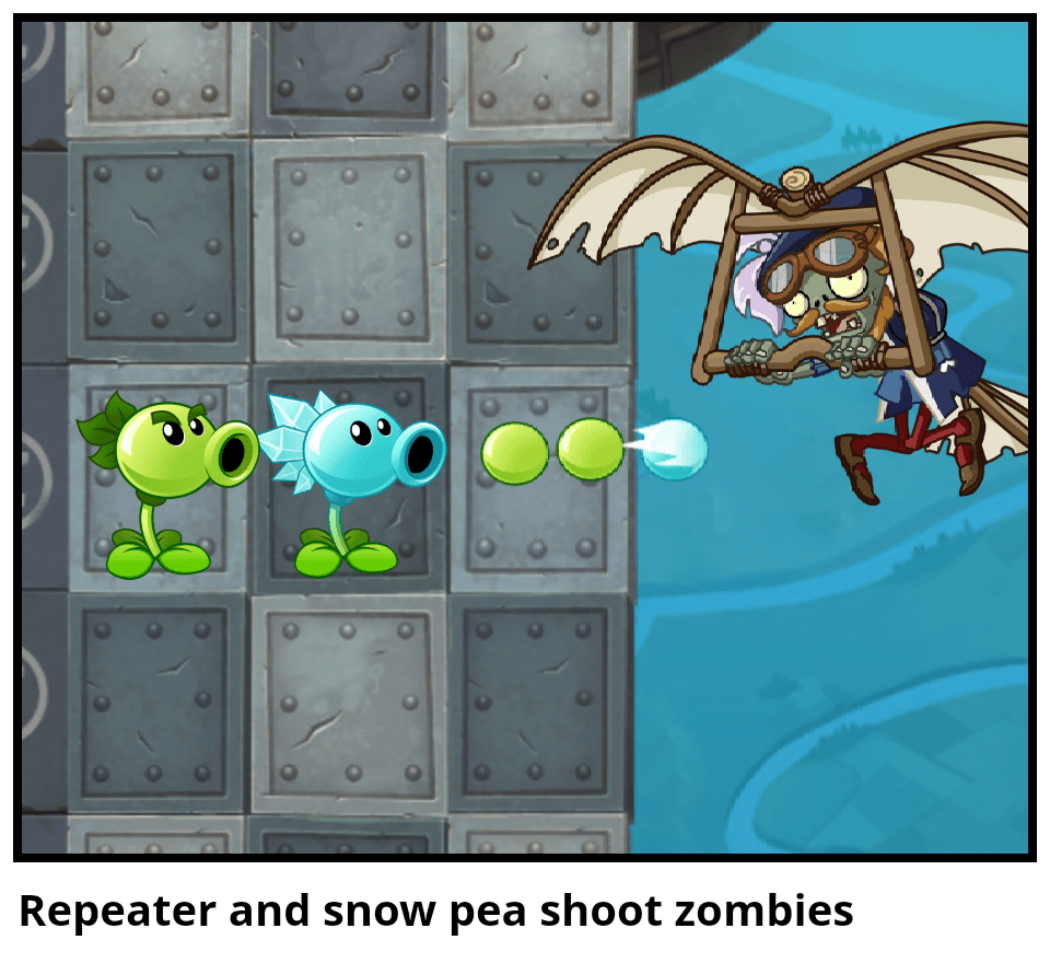 Repeater and snow pea shoot zombies Comic Studio