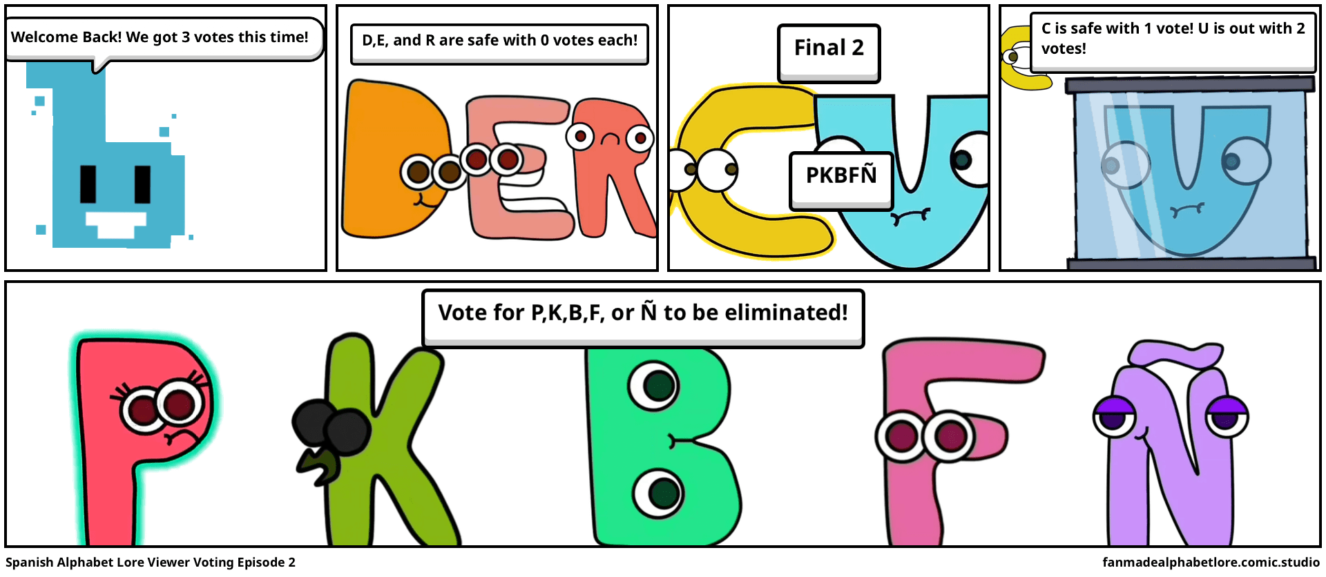 Spanish Alphabet Lore Viewer Voting Episode 2 Comic Studio