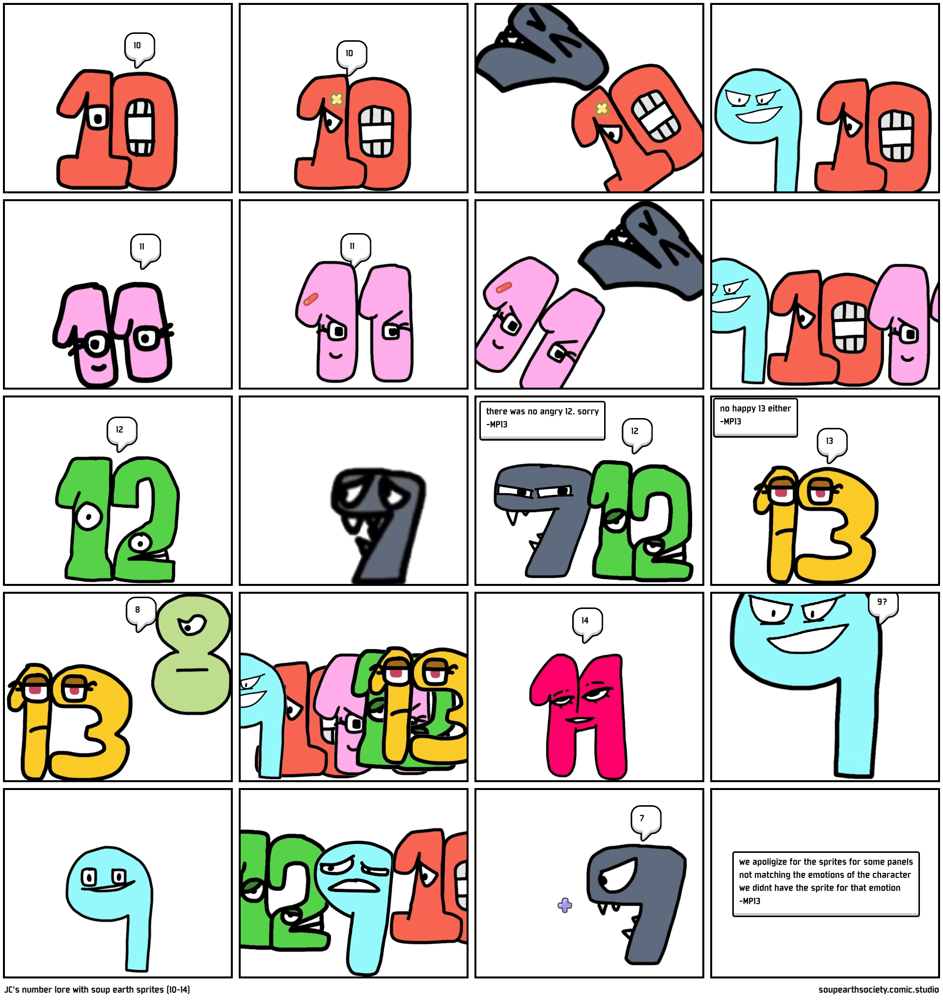 JC's number lore with soup earth sprites (1014) Comic Studio