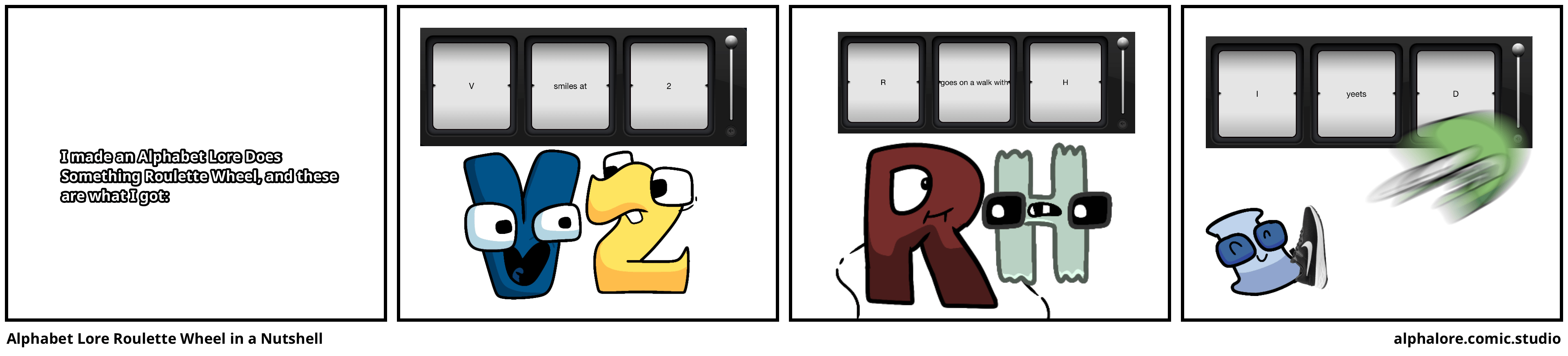Alphabet Lore Roulette Wheel in a Nutshell Comic Studio