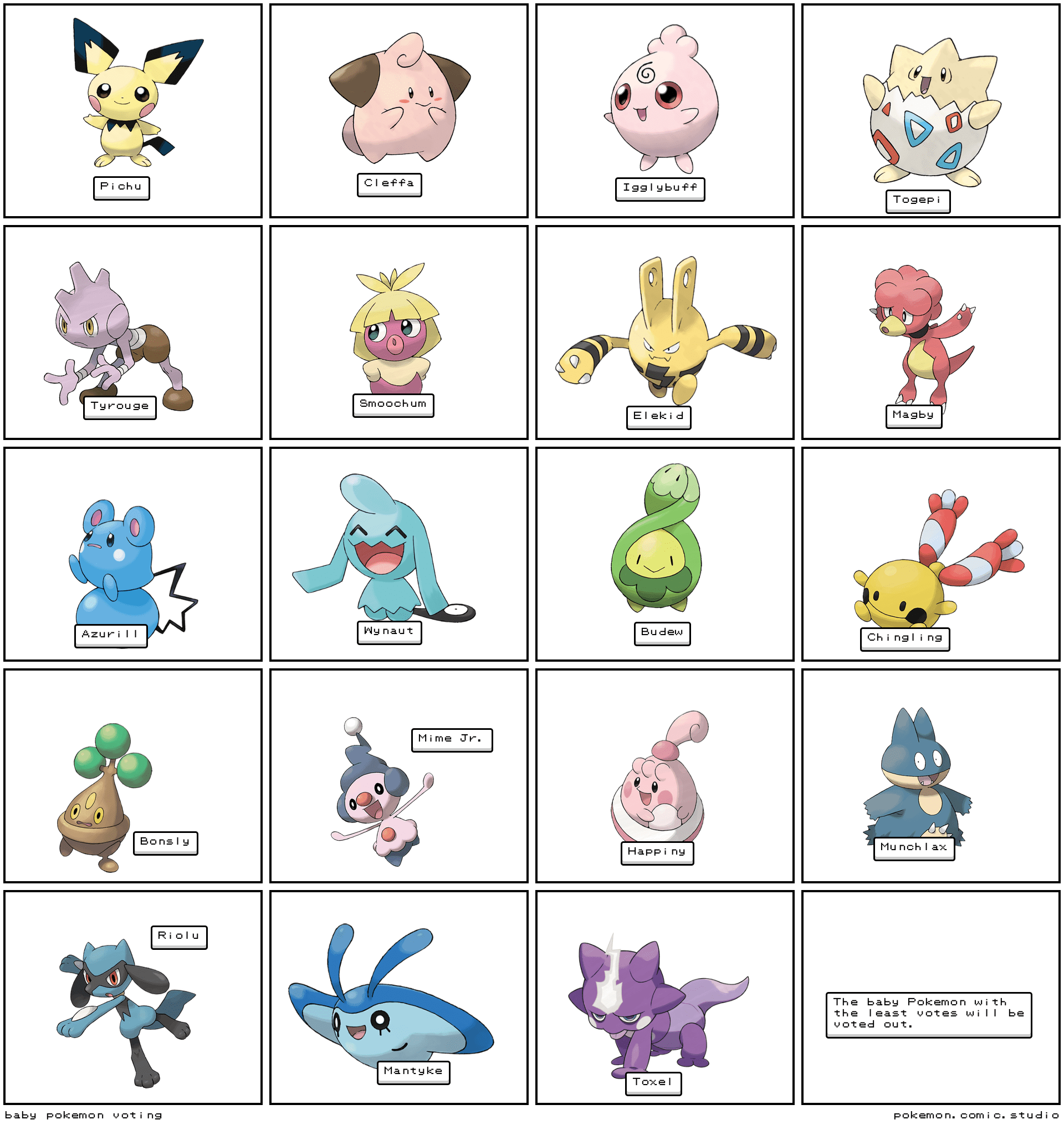 baby pokemon voting Comic Studio