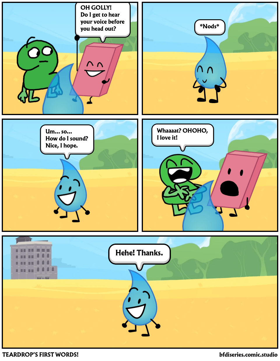 TEARDROP???S FIRST WORDS! Comic Studio