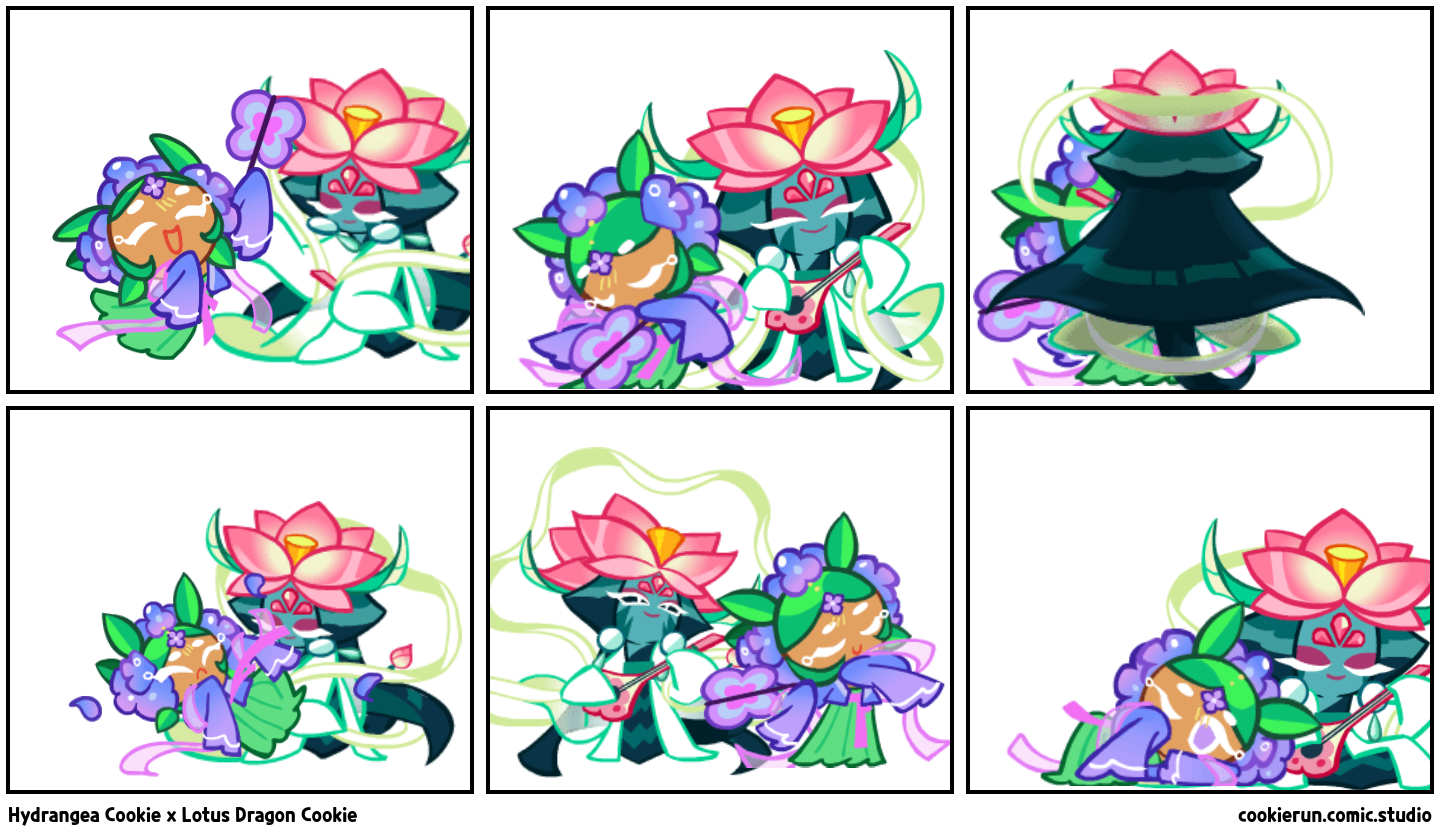 Hydrangea Cookie x Lotus Dragon Cookie Comic Studio