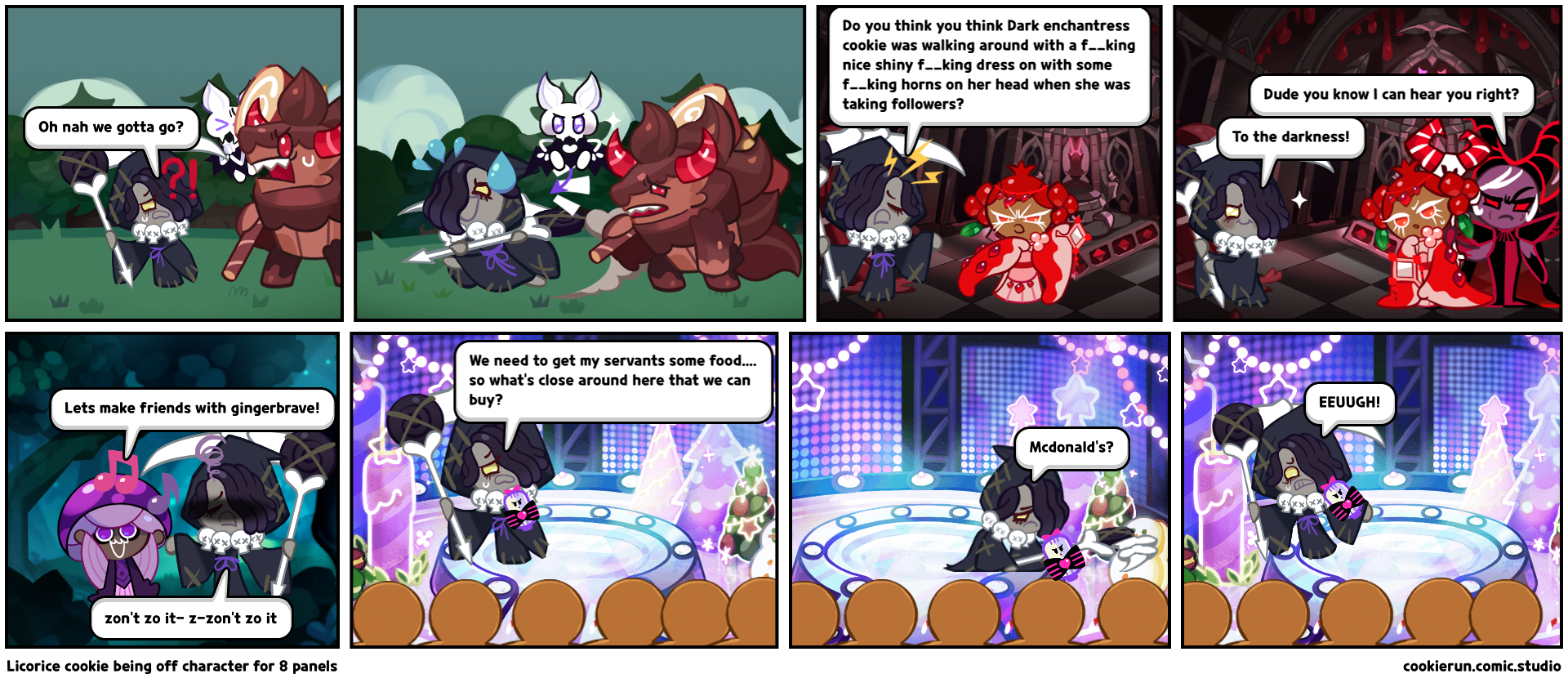 Licorice cookie being off character for 8 panels Comic Studio