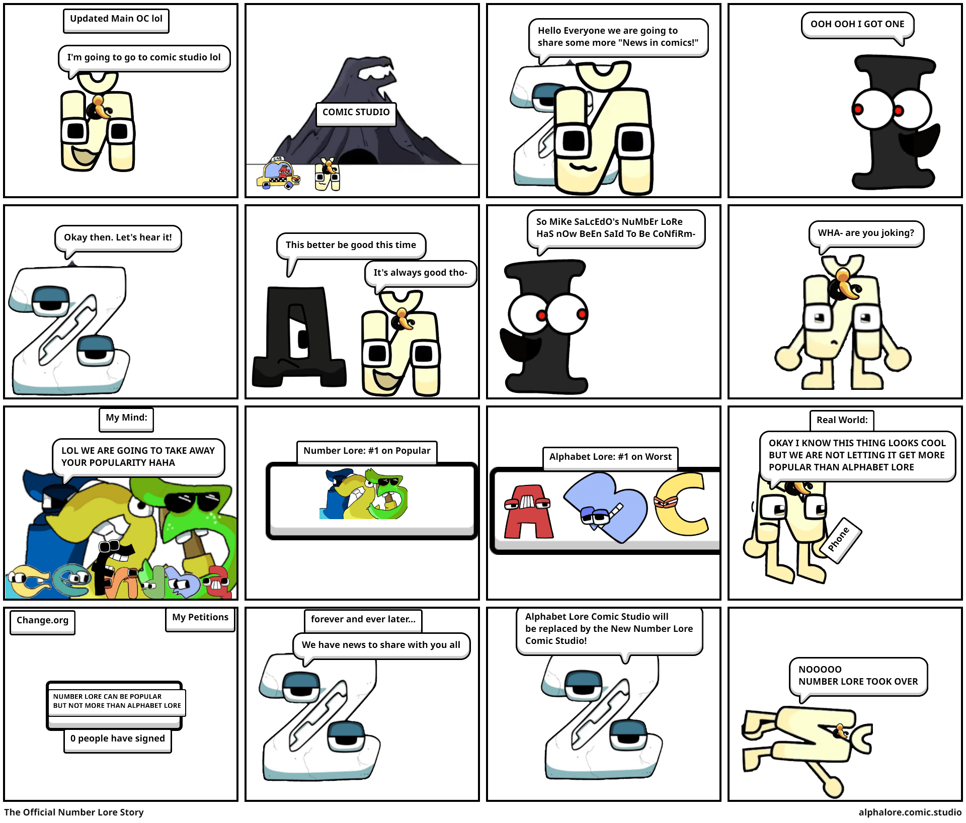 The Official Number Lore Story Comic Studio