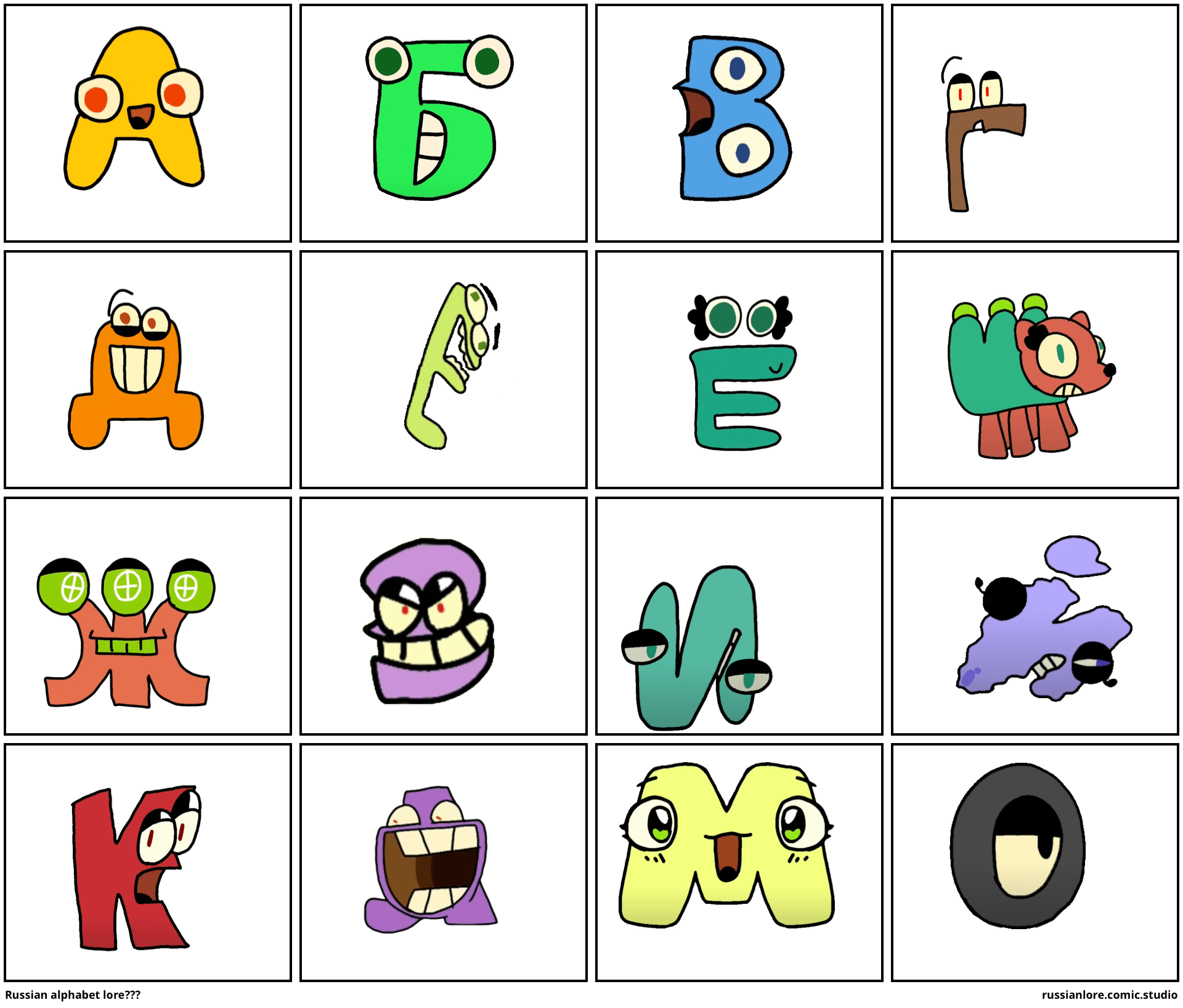 Russian alphabet lore??? Comic Studio