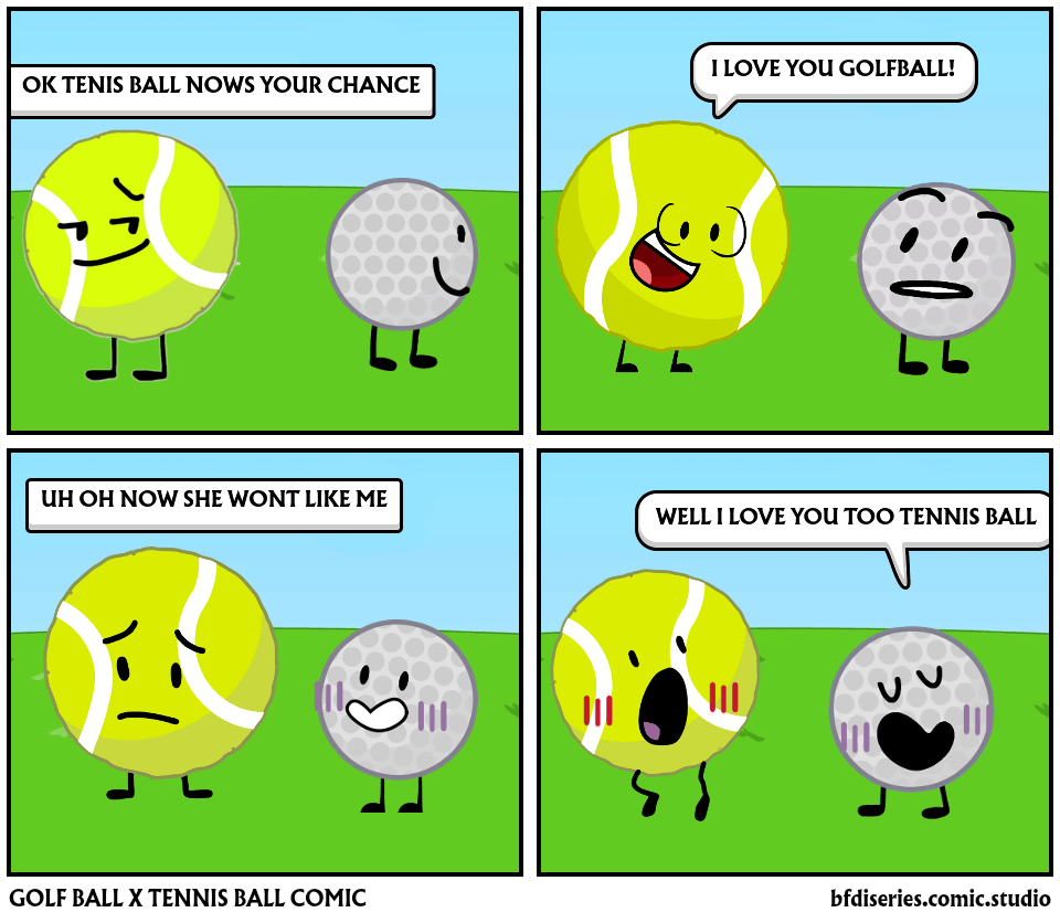 GOLF BALL X TENNIS BALL COMIC Comic Studio