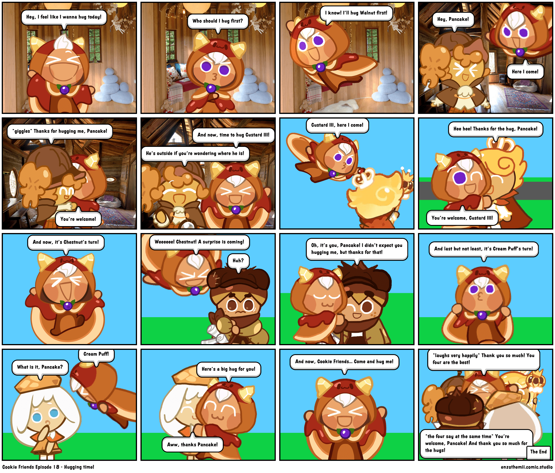 Cookie Friends Episode 18 Hugging time! Comic Studio