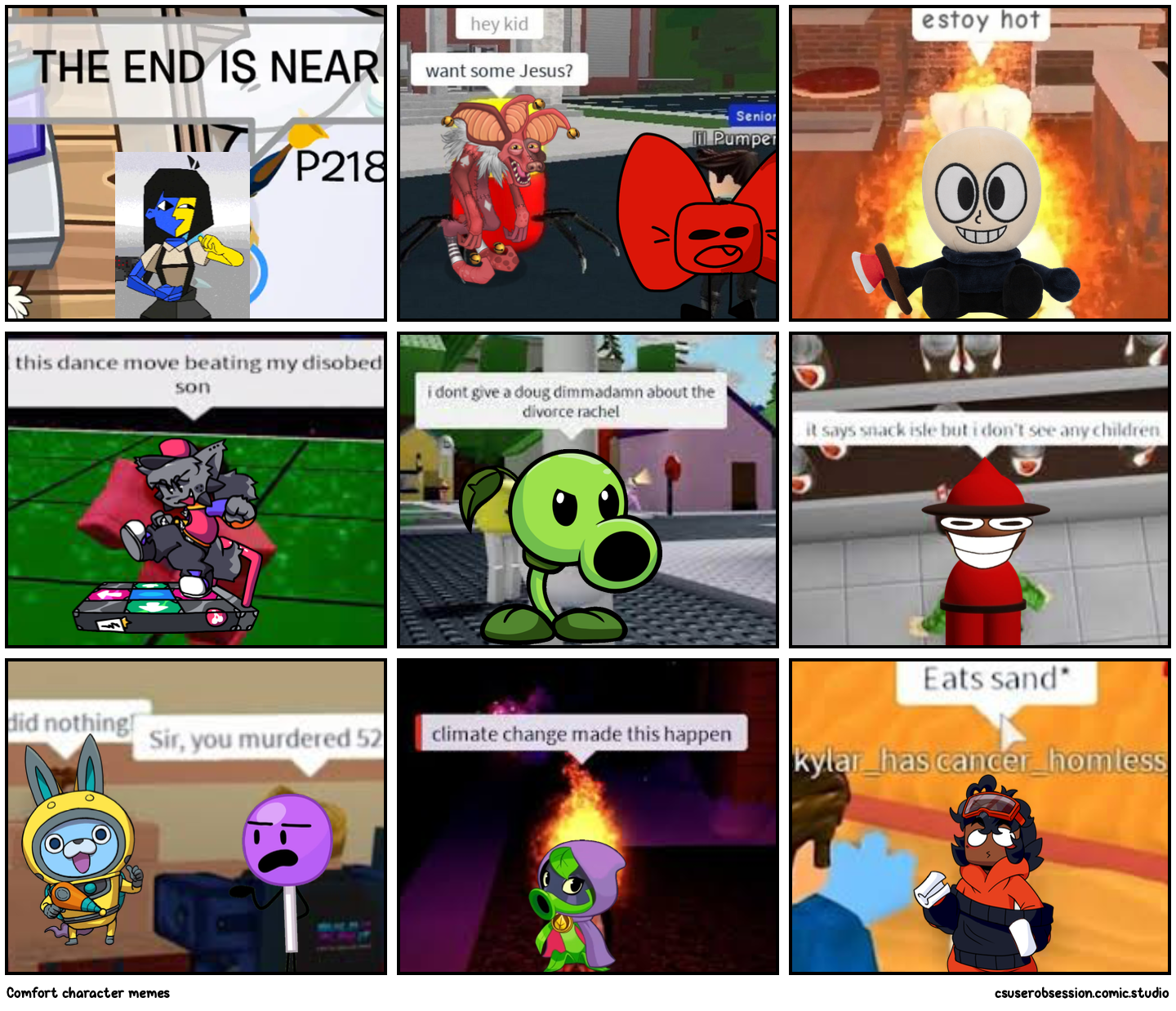 Comfort character memes Comic Studio