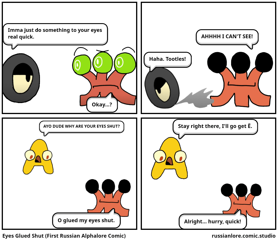 Eyes Glued Shut (First Russian Alphalore Comic) Comic Studio