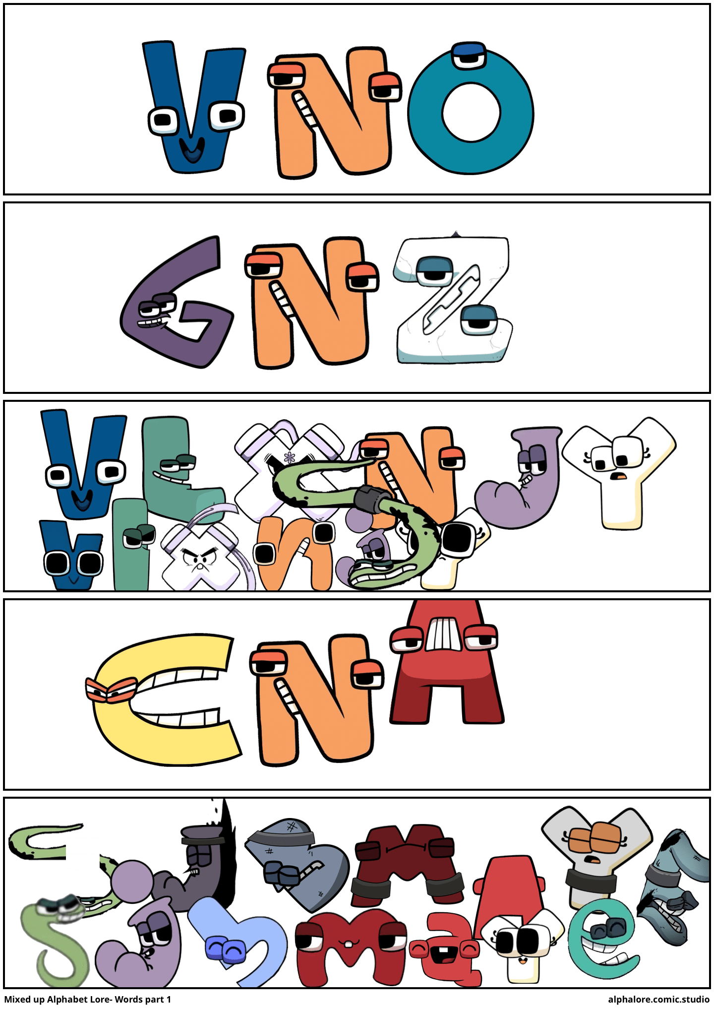Mixed up Alphabet Lore Words part 1 Comic Studio
