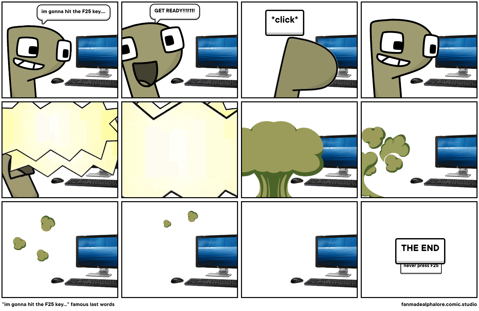 "im gonna hit the F25 key..." famous last words Comic Studio
