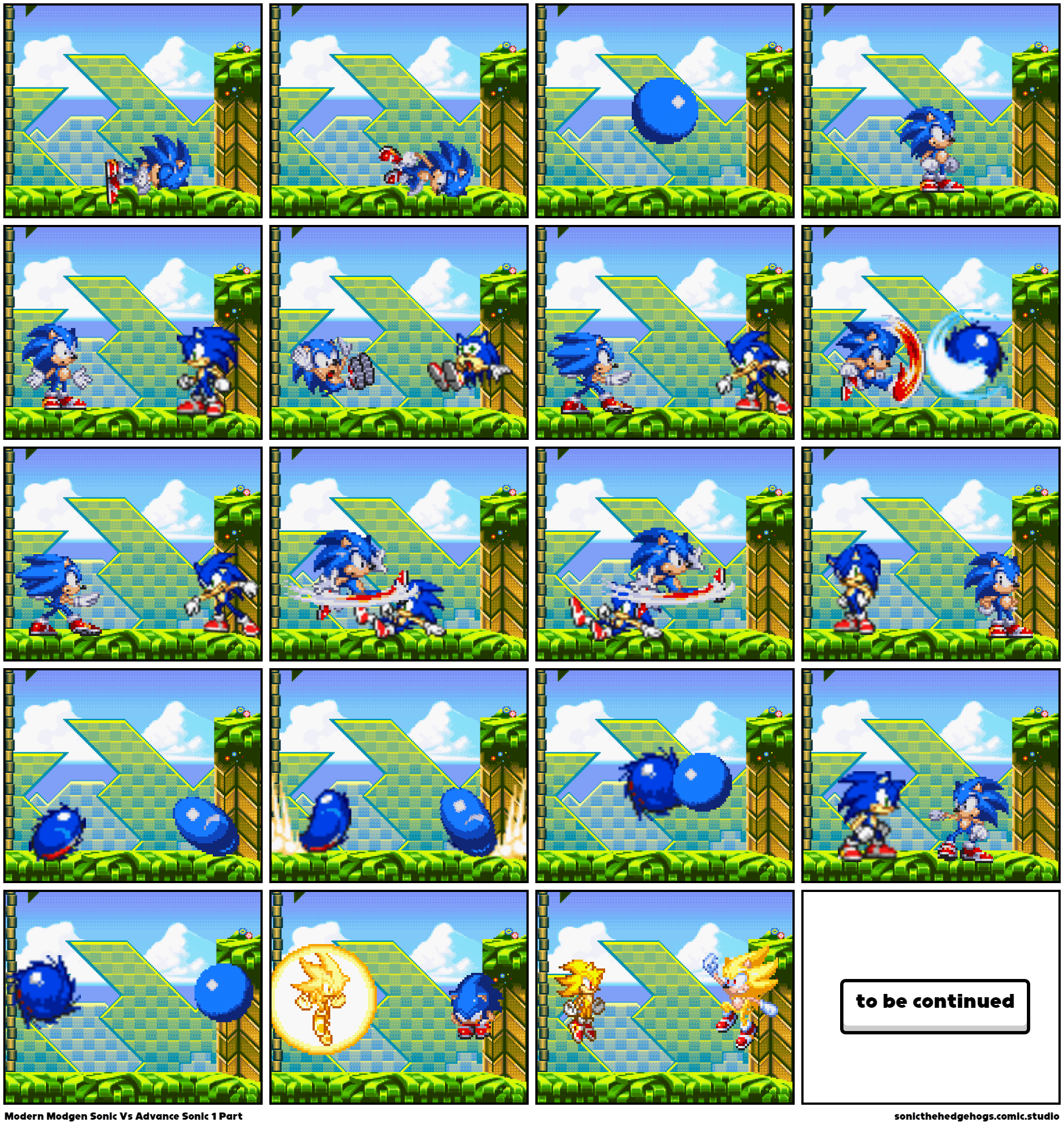 Modern Modgen Sonic Vs Advance Sonic 1 Part Comic Studio