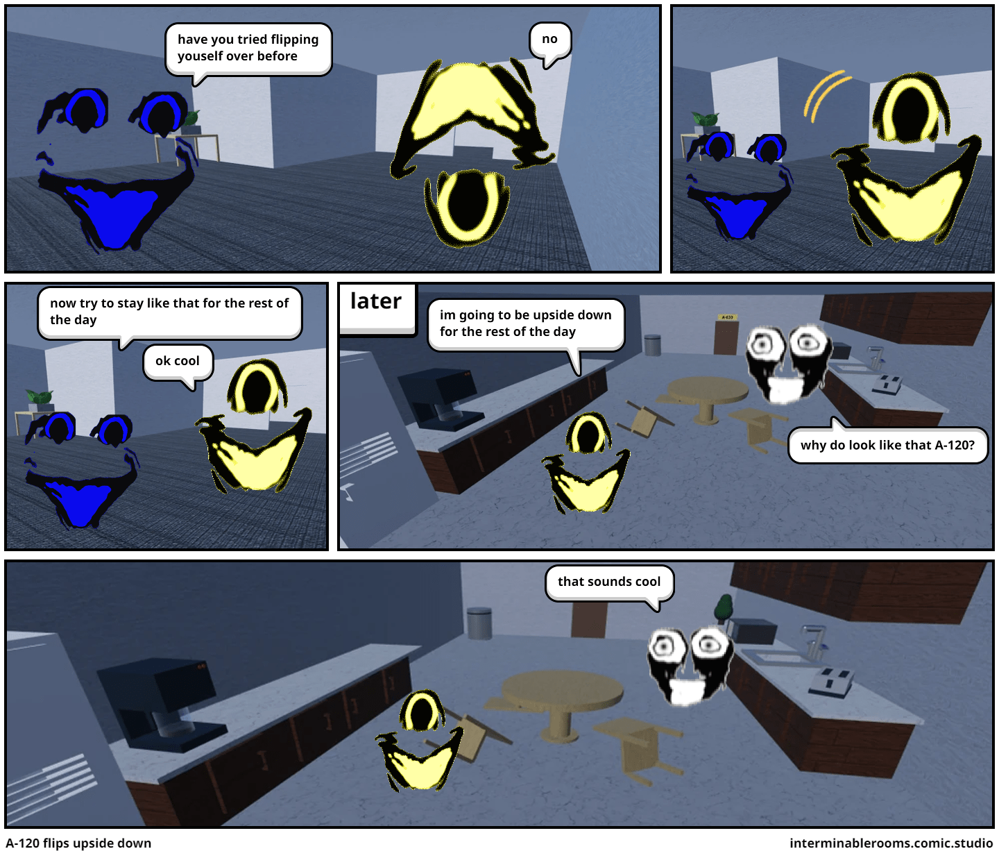 A-120 flips upside down - Comic Studio