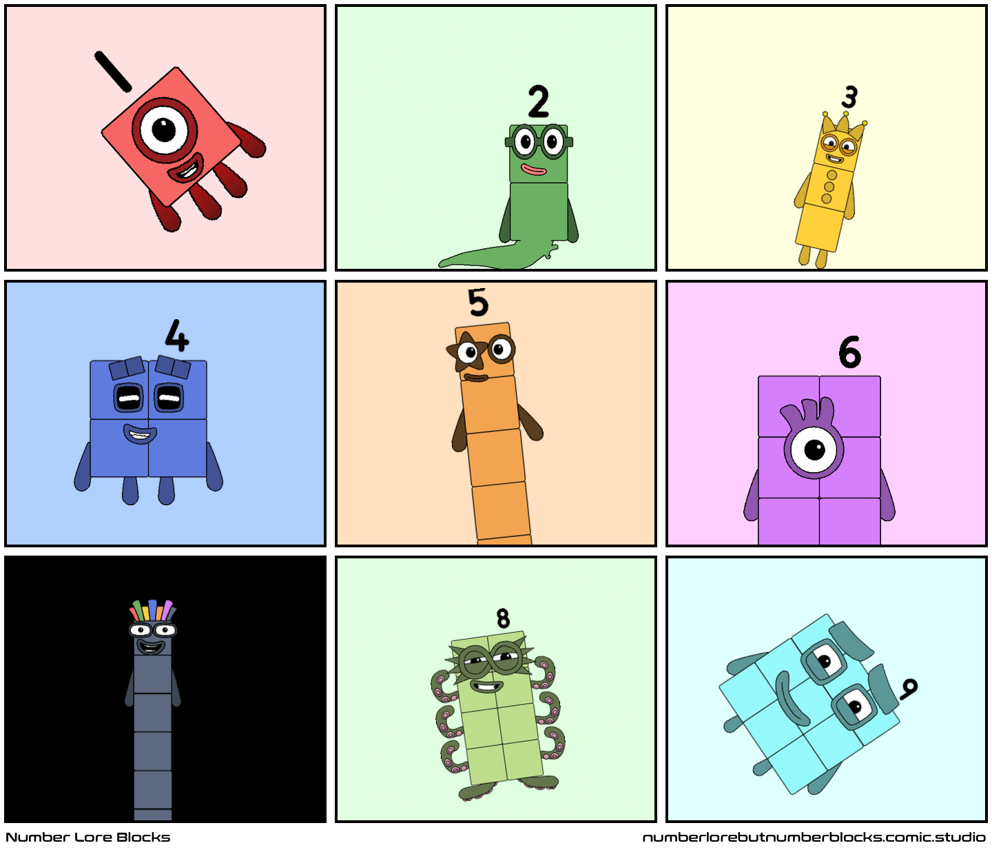 Number Lore Blocks Comic Studio