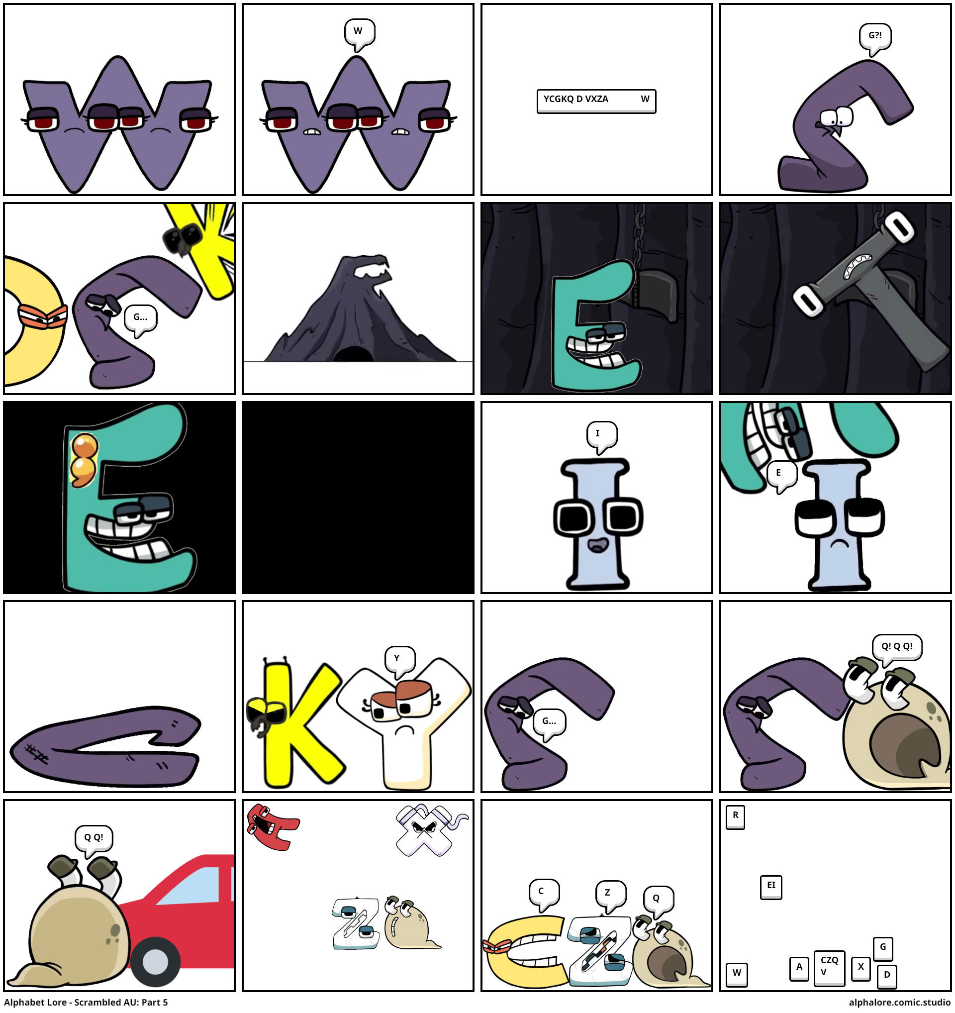 Alphabet Lore Scrambled AU Part 5 Comic Studio