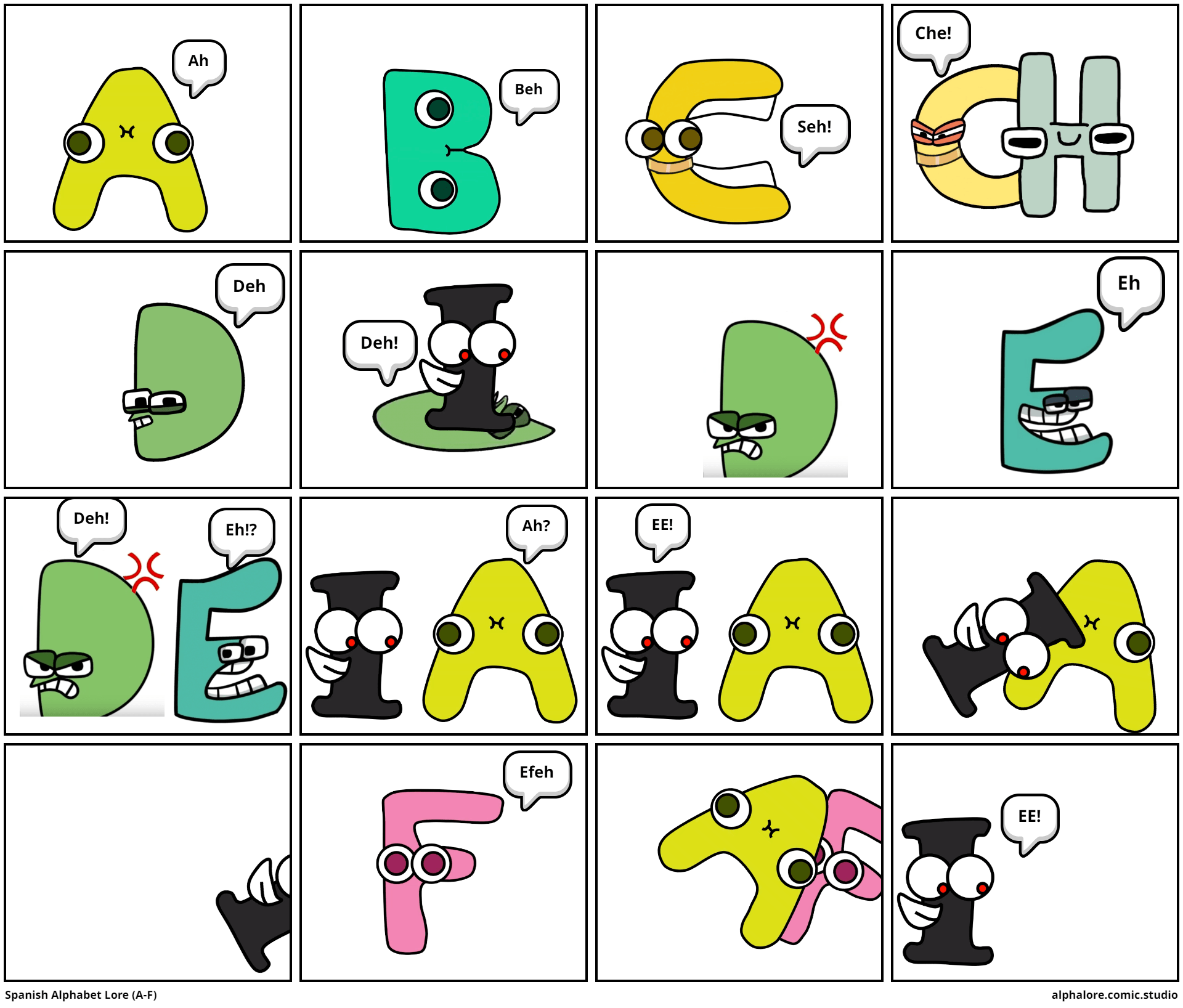 Spanish Alphabet Lore (AF) Comic Studio
