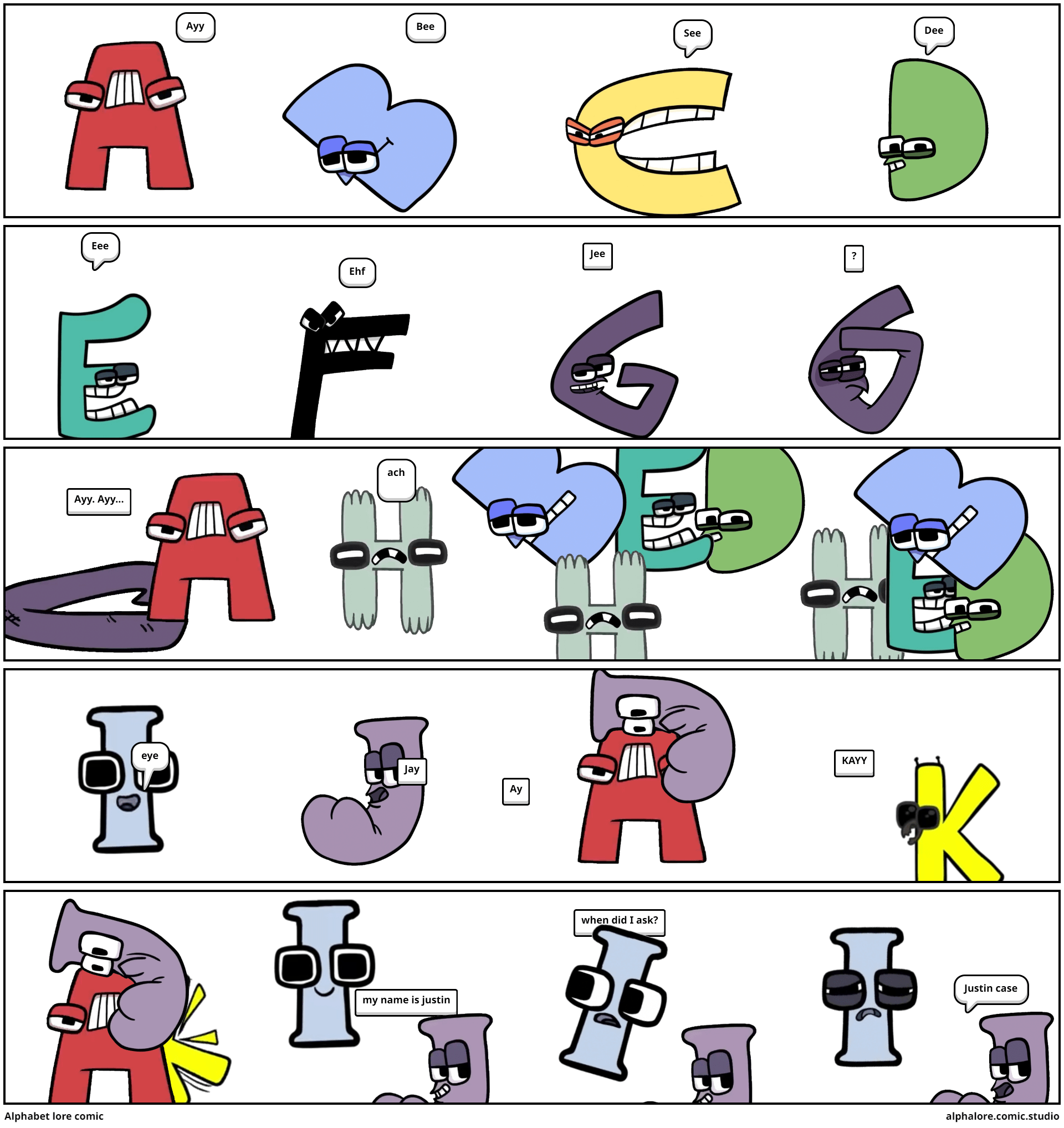 Alphabet lore comic Comic Studio