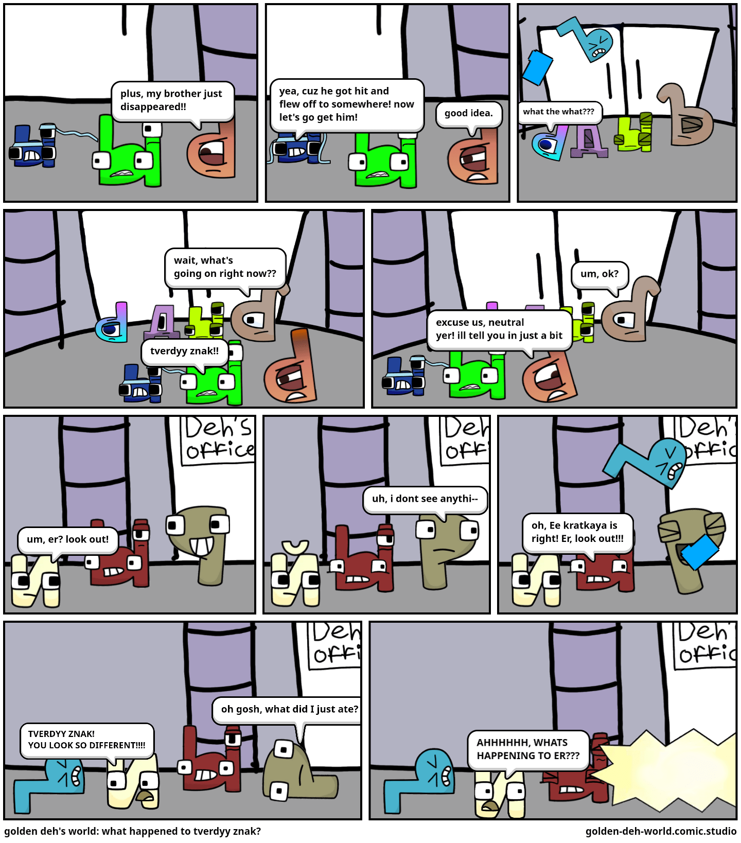 golden deh's world what happened to tverdyy znak? Comic Studio