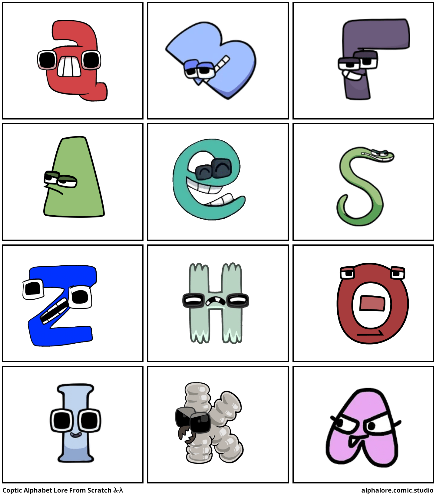 Coptic Alphabet Lore From Scratch ⲀⲖ Comic Studio