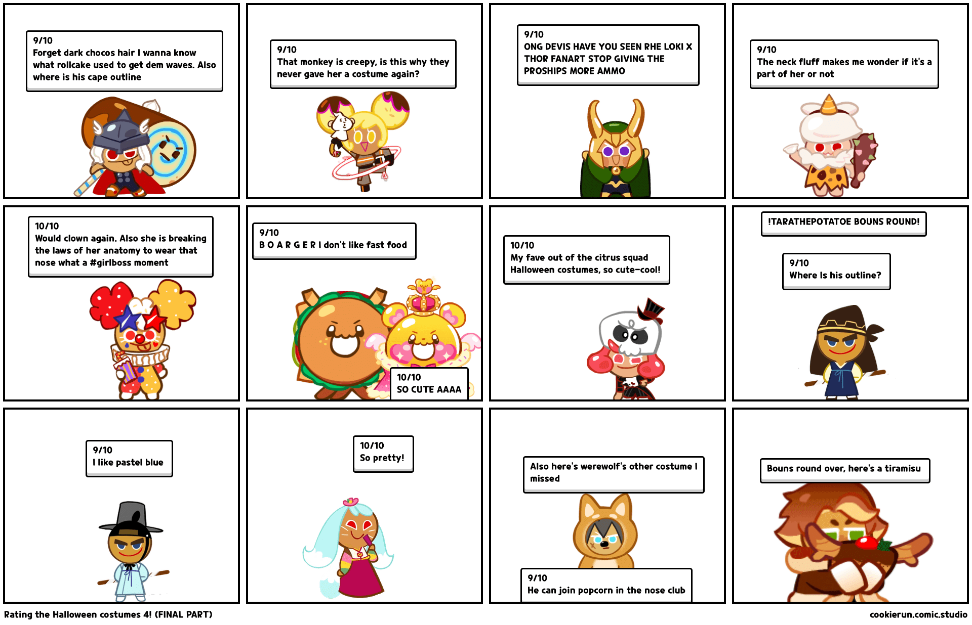 Rating the Halloween costumes 4! (FINAL PART) Comic Studio