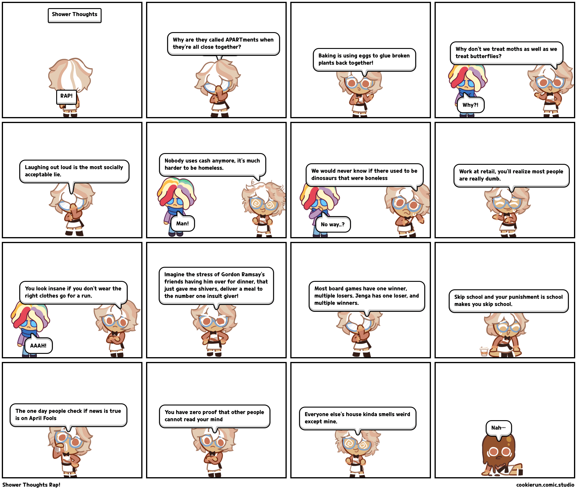 Shower Thoughts Rap! Comic Studio