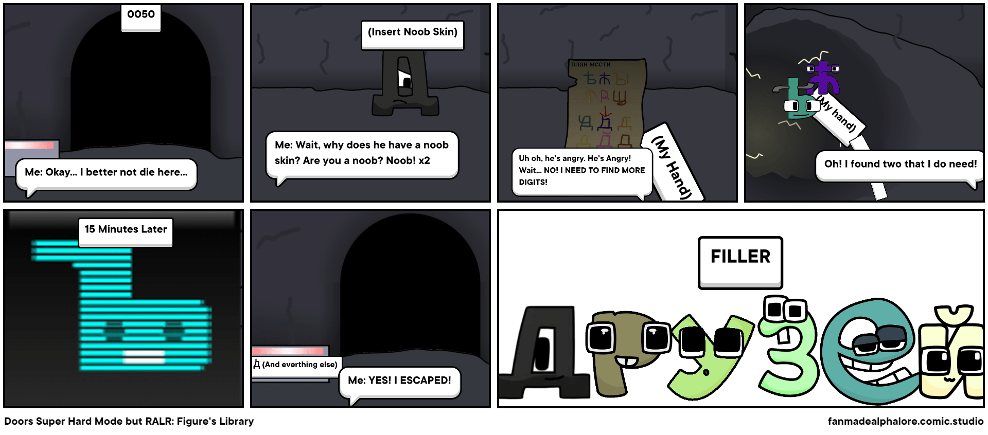 Doors Super Hard Mode but RALR Figure's Library Comic Studio